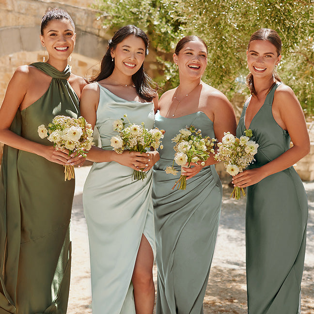 Grayed jade bridesmaid dresses best sale