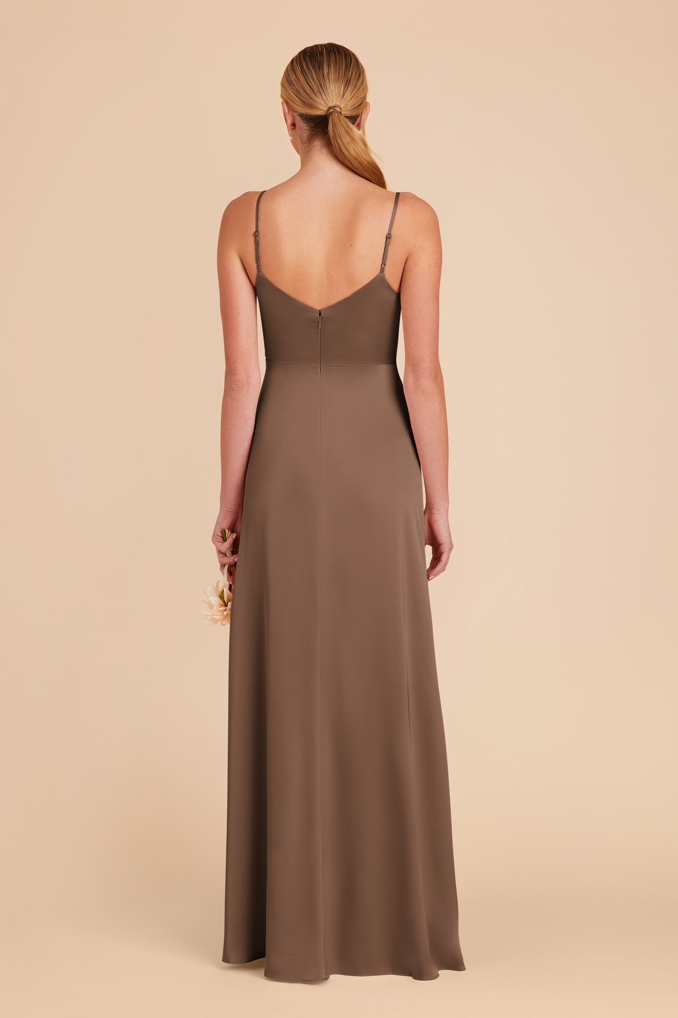 Mocha Catherine Matte Satin Dress by Birdy Grey