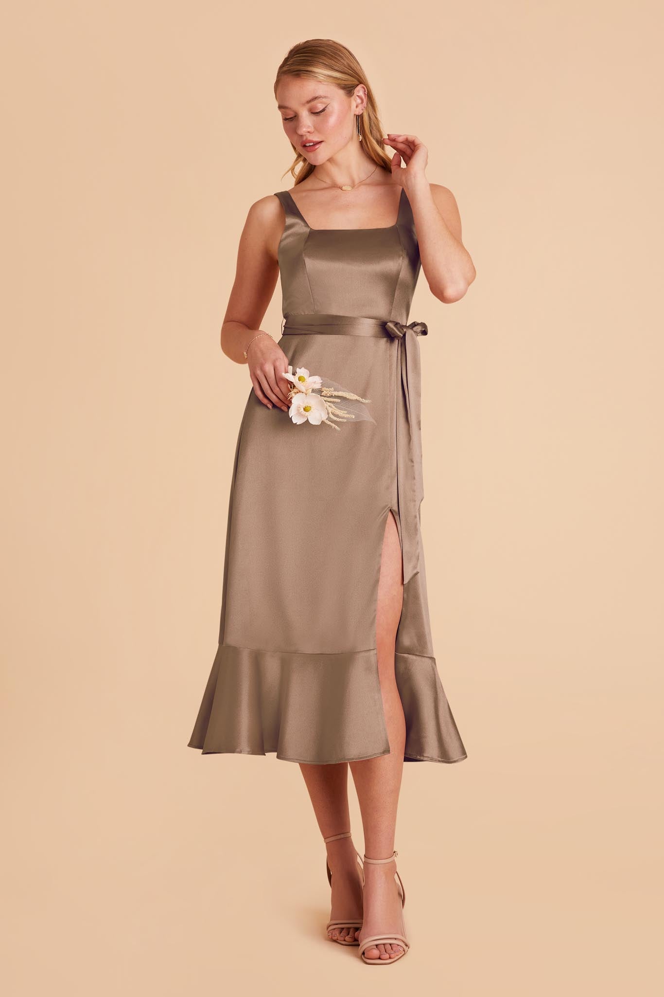 Mocha Mother of the Bride Dress