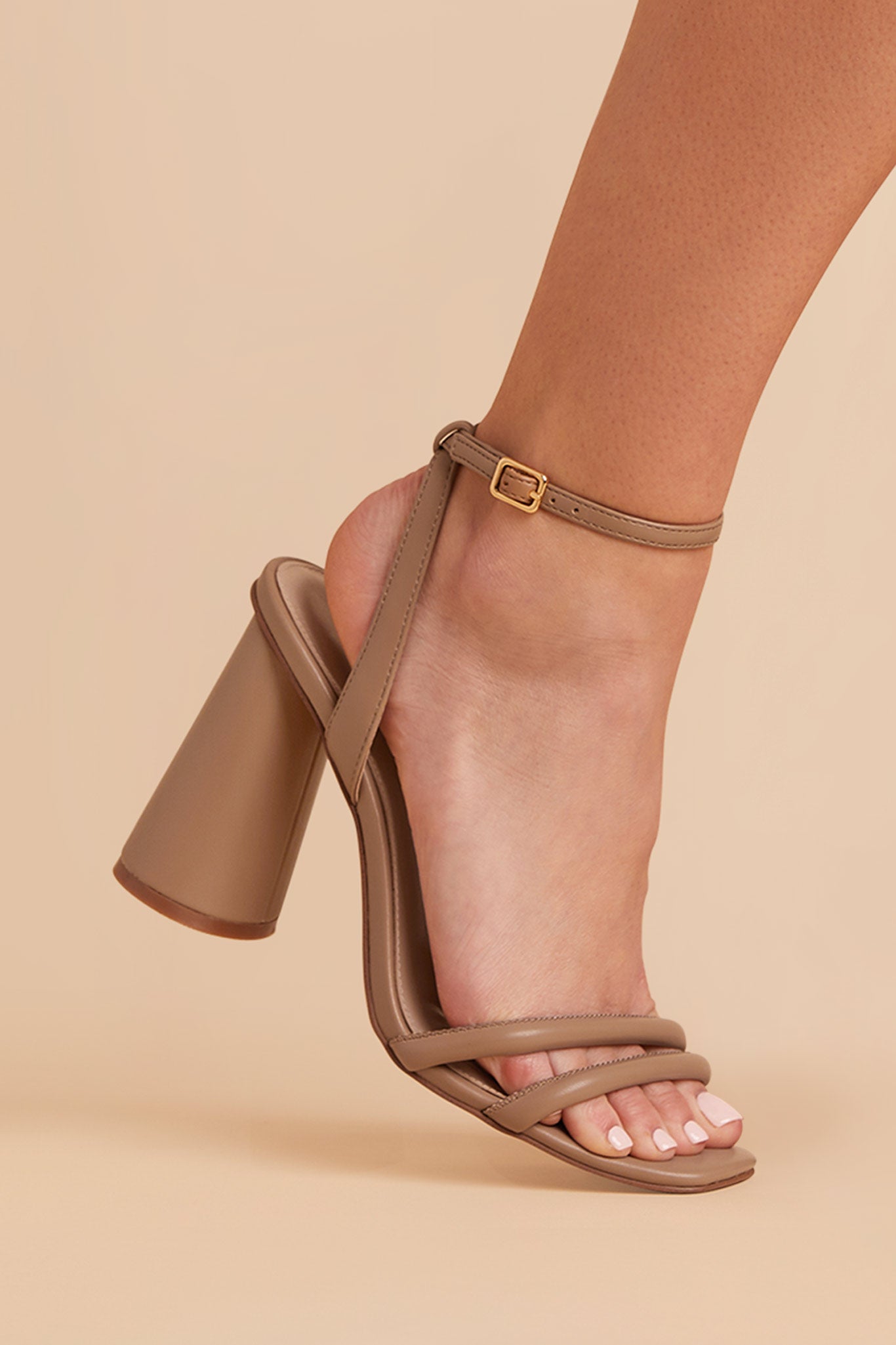 Julia Chunky Heel in mocha by Birdy Grey