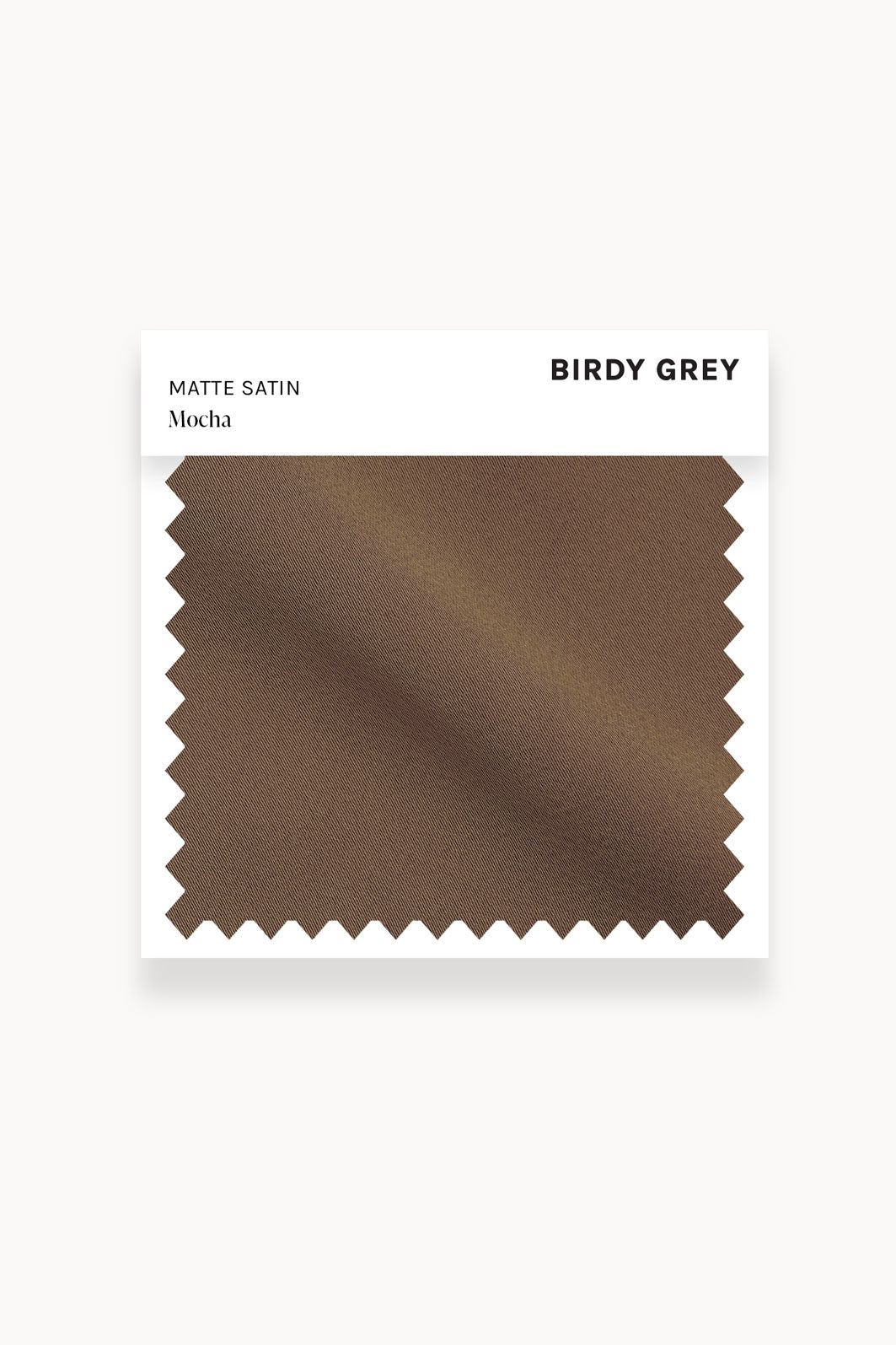 Mocha Matte Satin Swatch by Birdy Grey