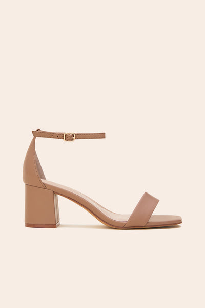 Natalie Chunky Heel in Mocha by Birdy Grey