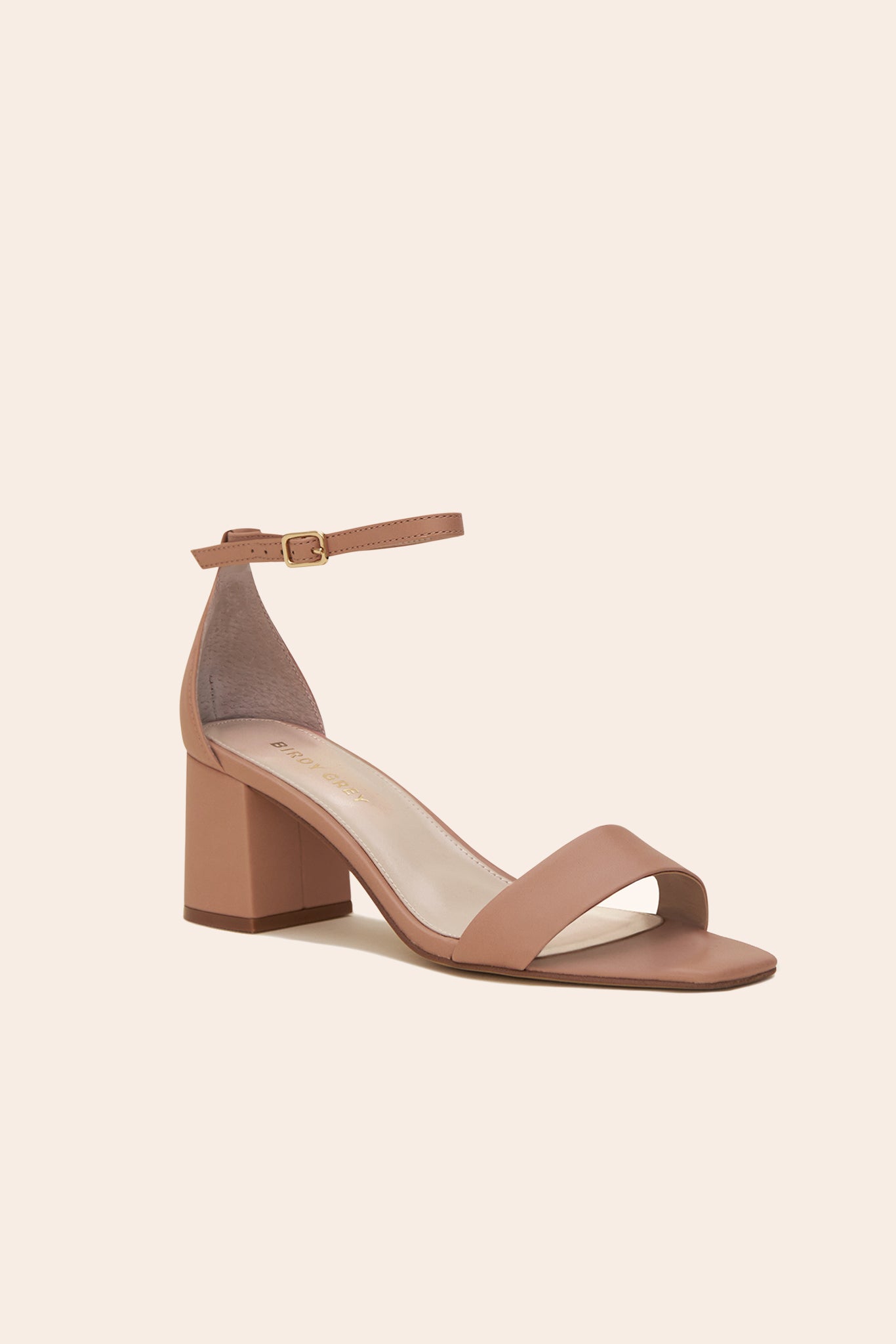 Natalie Chunky Heel in Mocha by Birdy Grey