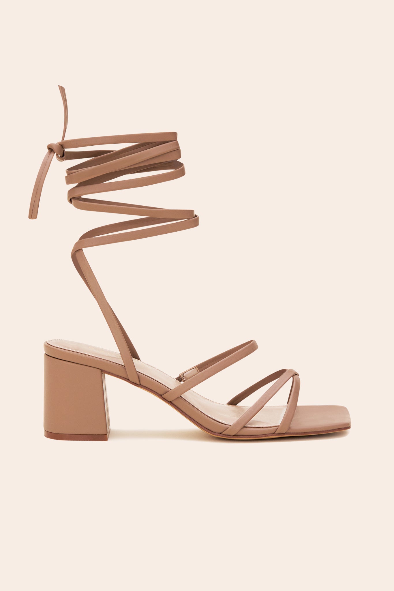 Rocky chunky heel in mocha by Birdy Grey