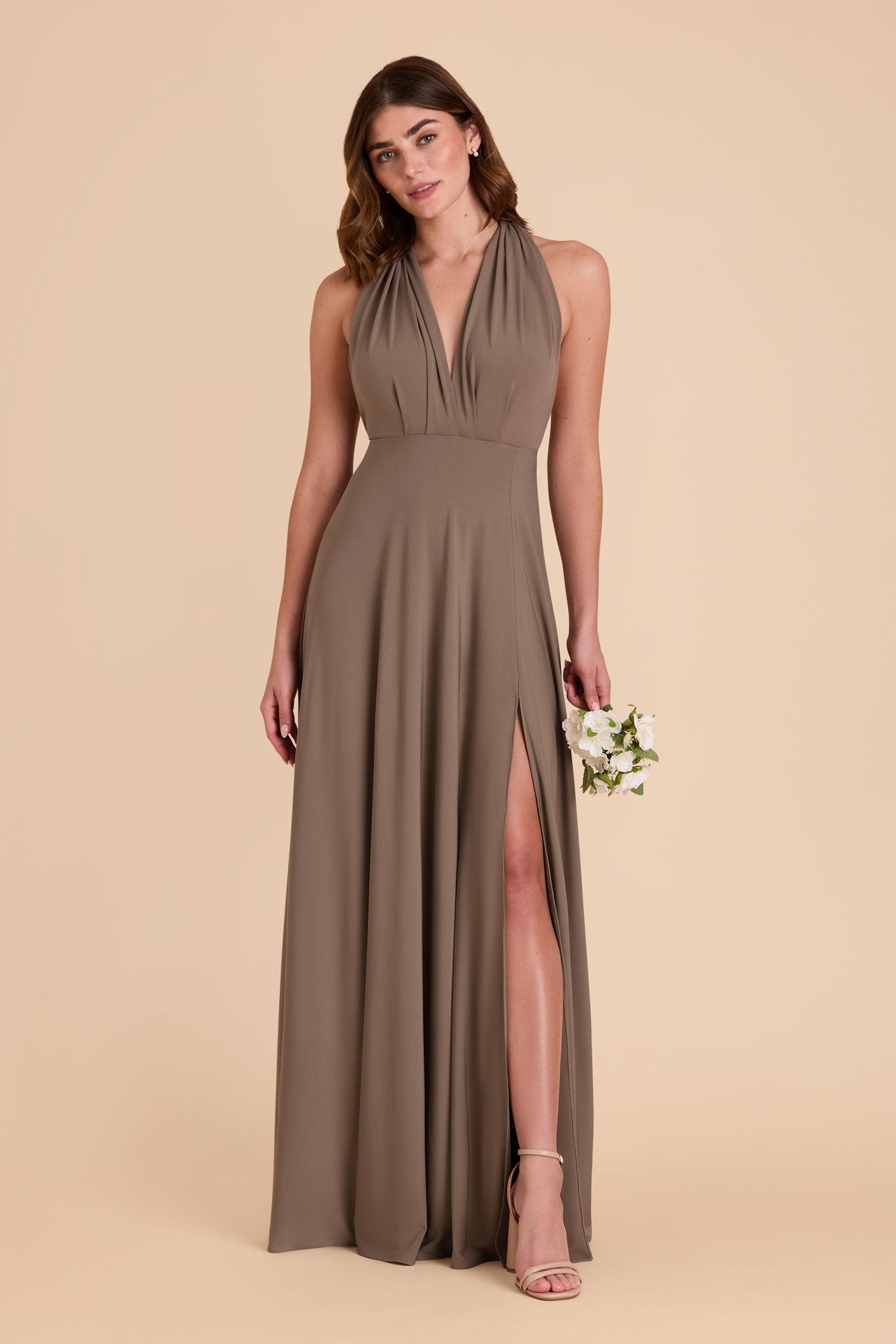 Mocha Willow Luxe Knit Dress by Birdy Grey