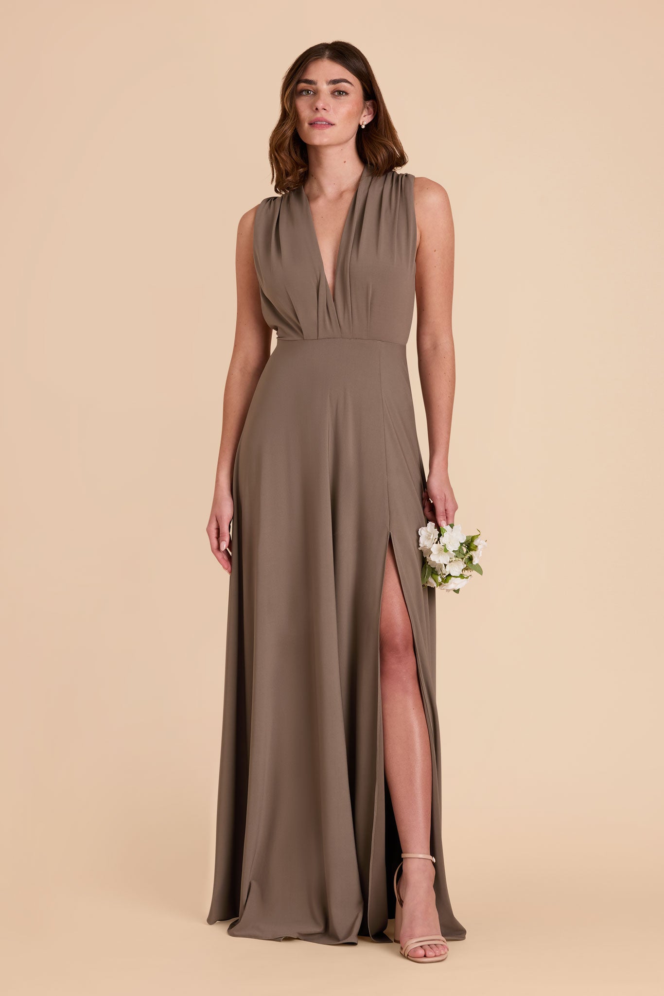 Mocha Willow Luxe Knit Dress by Birdy Grey