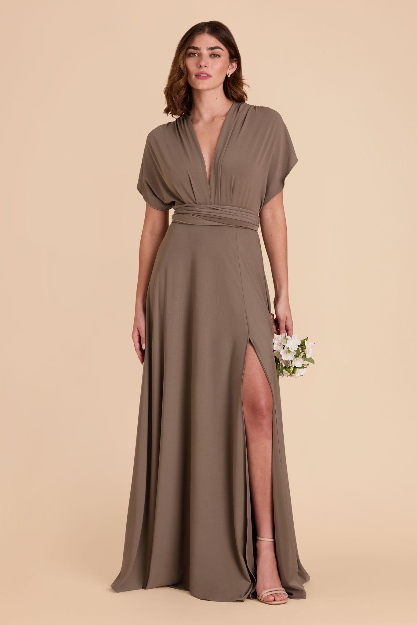 Mocha Willow Luxe Knit Dress by Birdy Grey