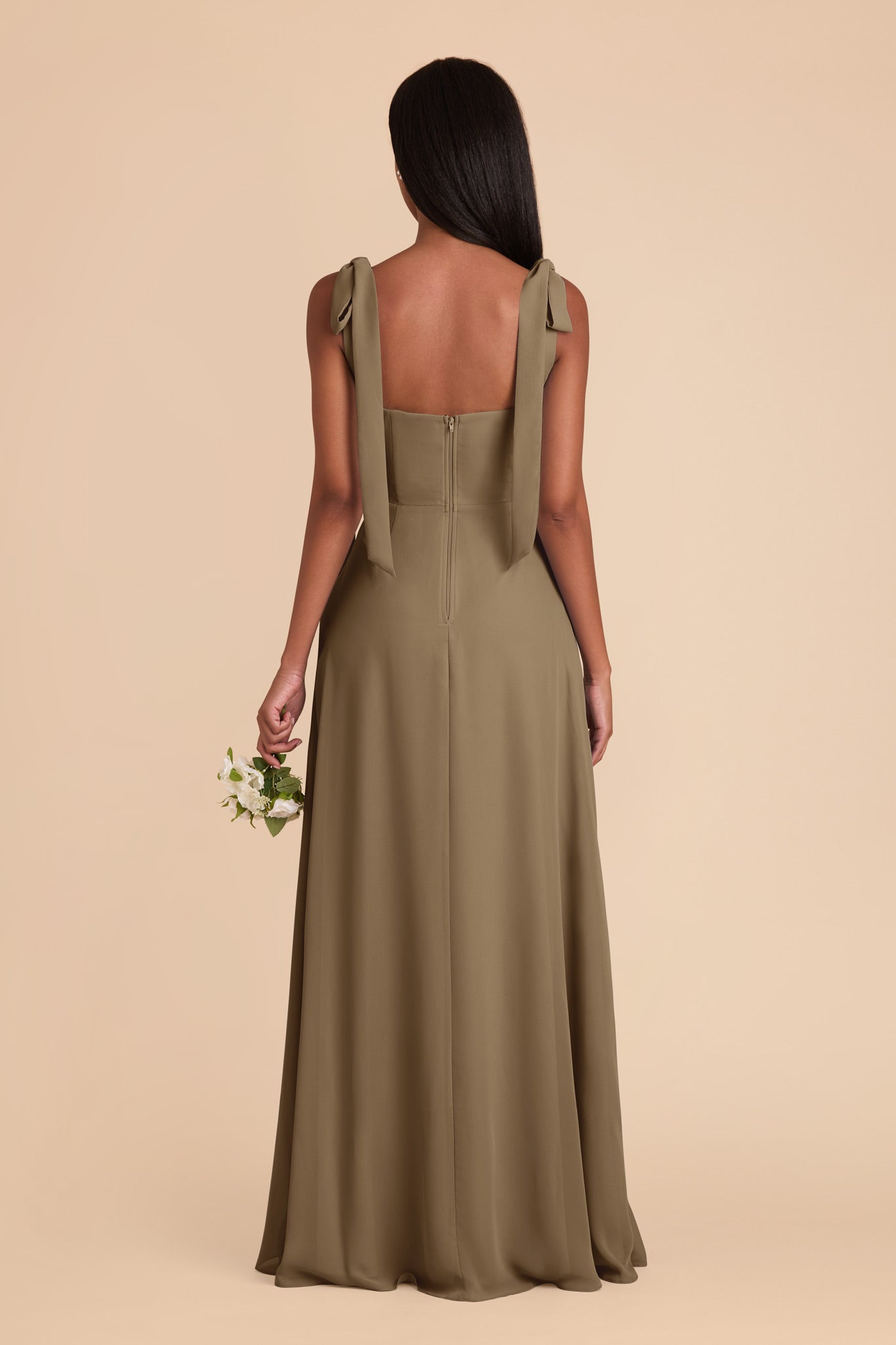 Moss Green Alex Convertible Chiffon Dress by Birdy Grey