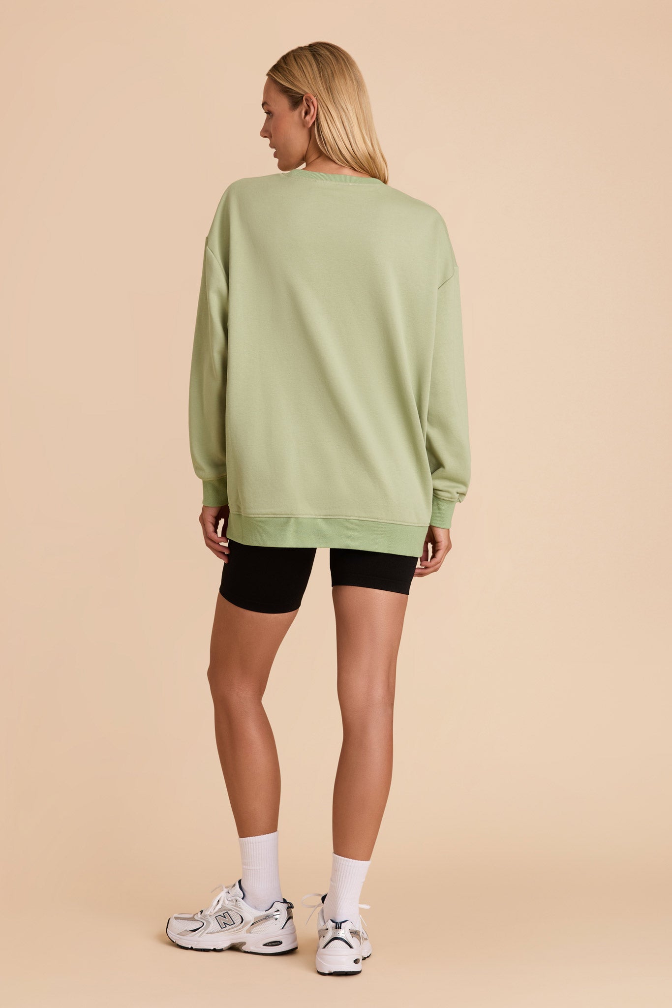 Moss Green Brianne Oversized Crewneck Sweatshirt by Birdy Grey