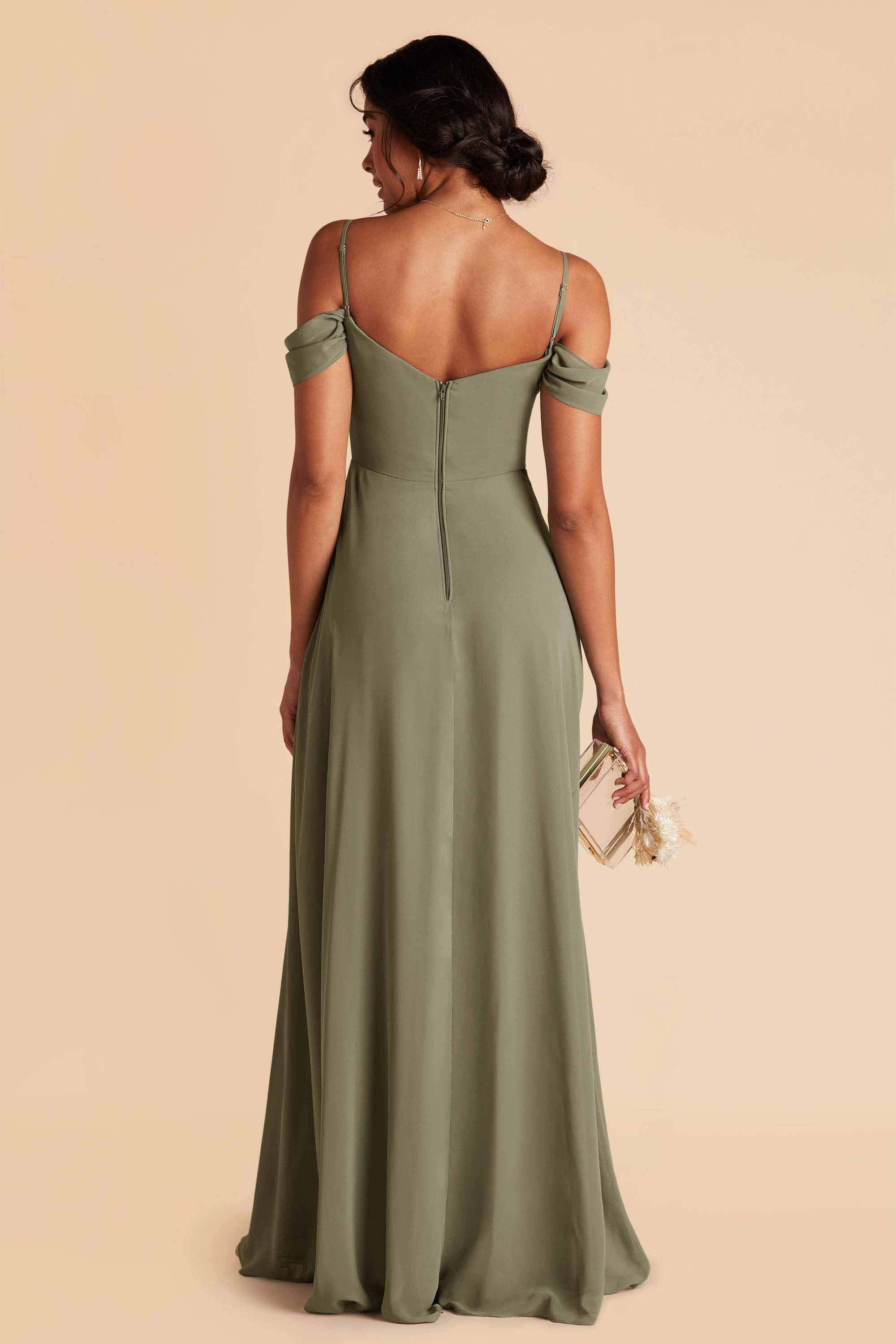 Moss Green Devin Convertible Dress by Birdy Grey