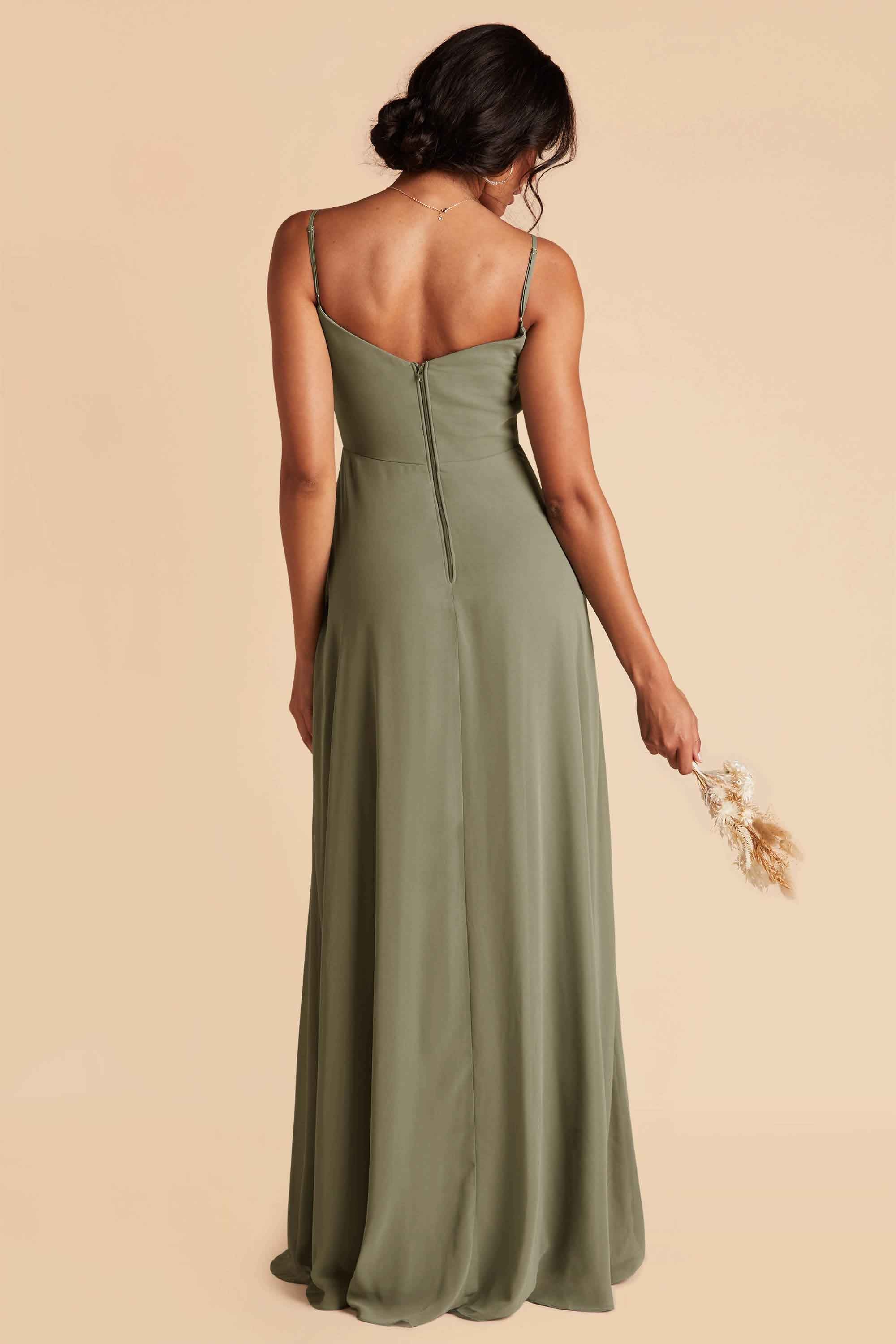 Moss Green Devin Convertible Dress by Birdy Grey