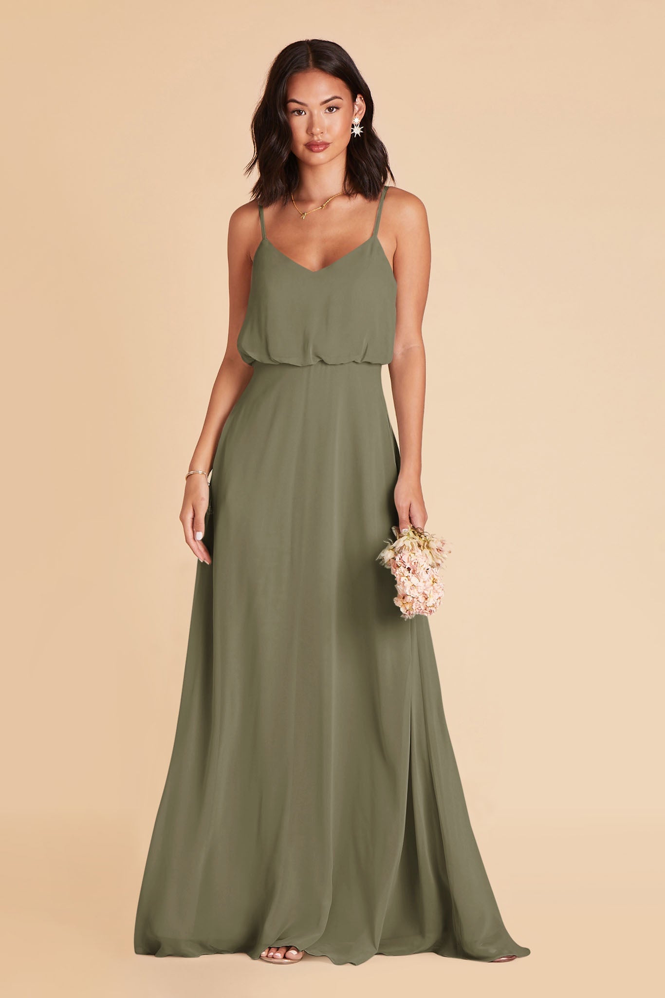 Moss Green Gwennie Dress by Birdy Grey