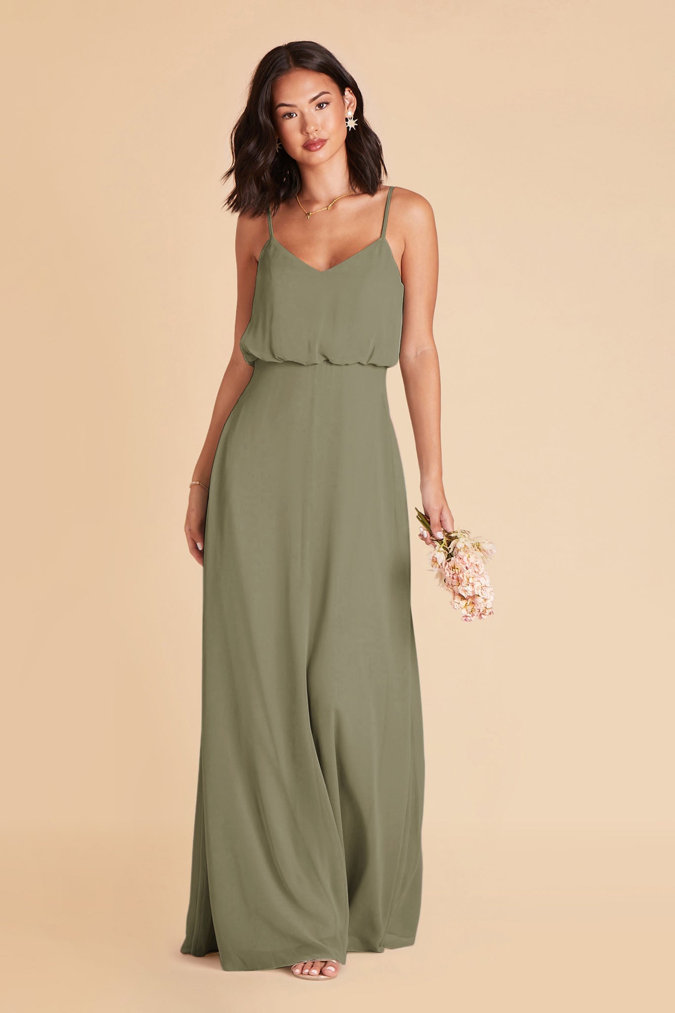 Moss Green Gwennie Dress by Birdy Grey