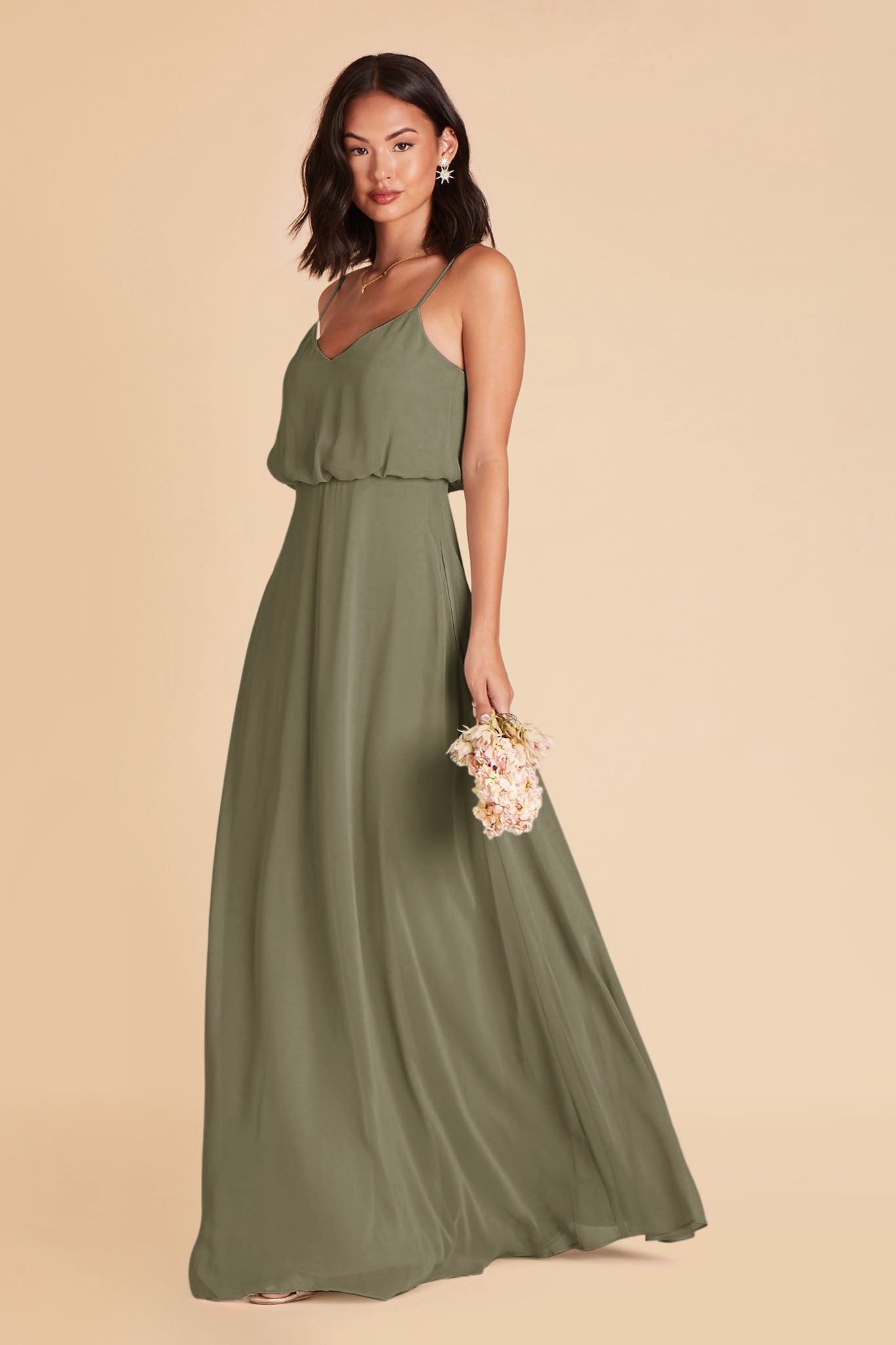 Moss Green Gwennie Dress by Birdy Grey