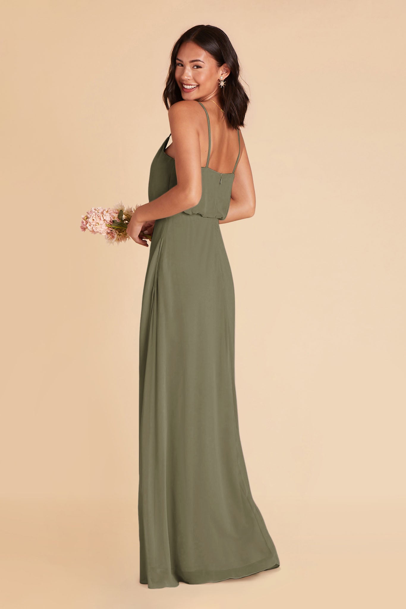 Moss Green Gwennie Dress by Birdy Grey