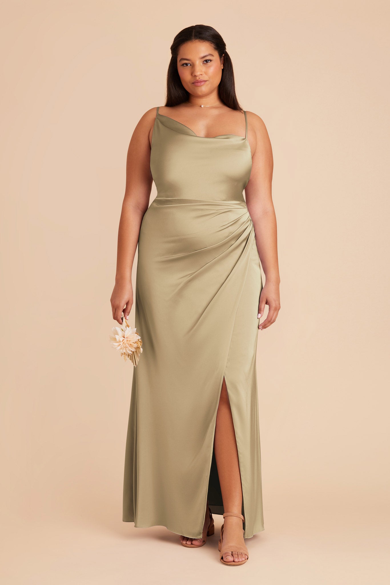 Green Gold Bridesmaid Dress