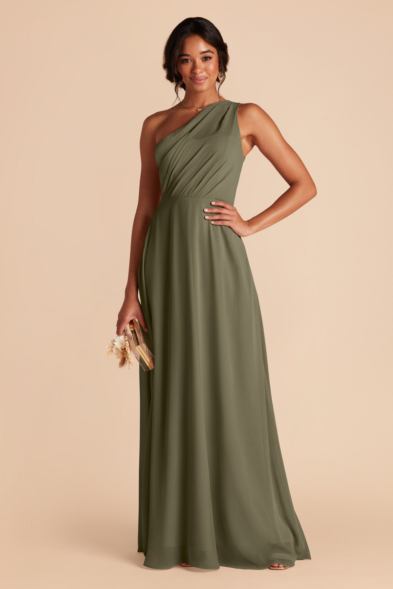 Moss Green Kira Dress by Birdy Grey