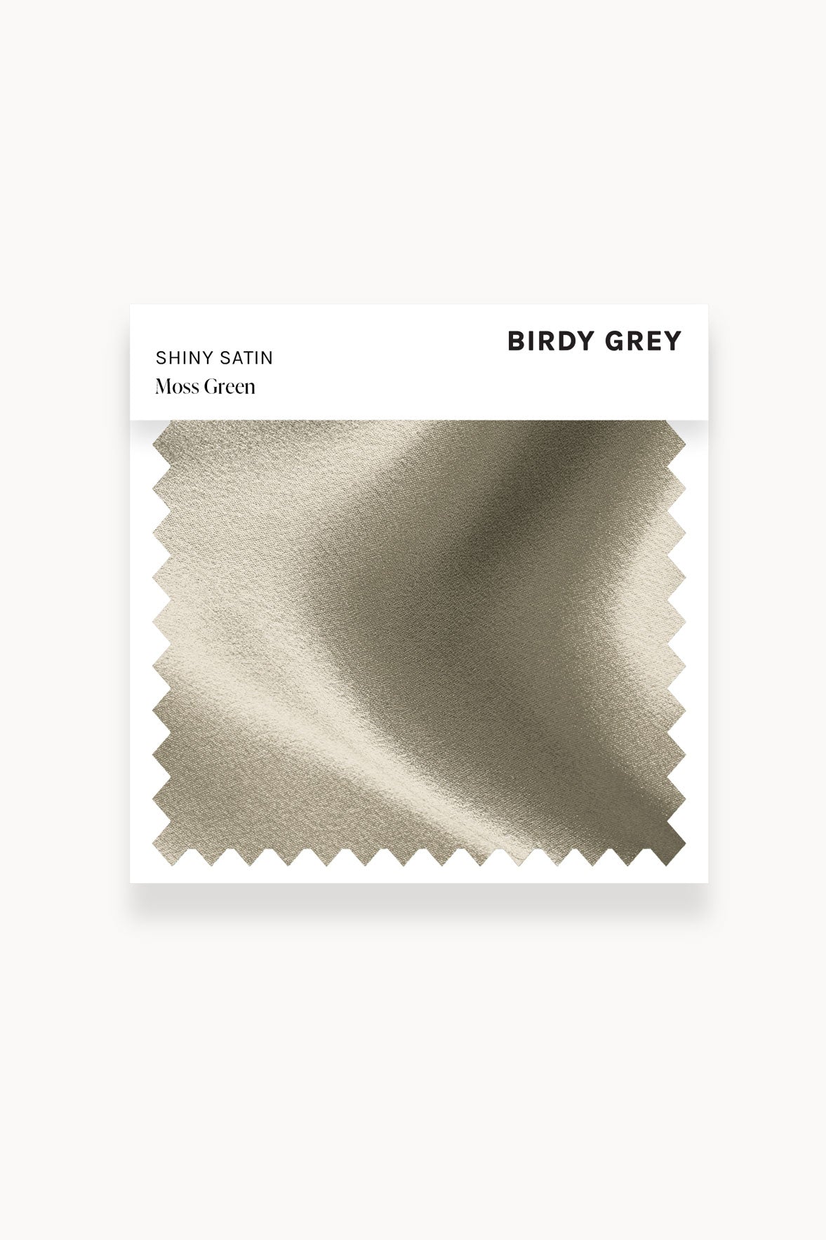 Moss Green Shiny Satin Swatch by Birdy Grey