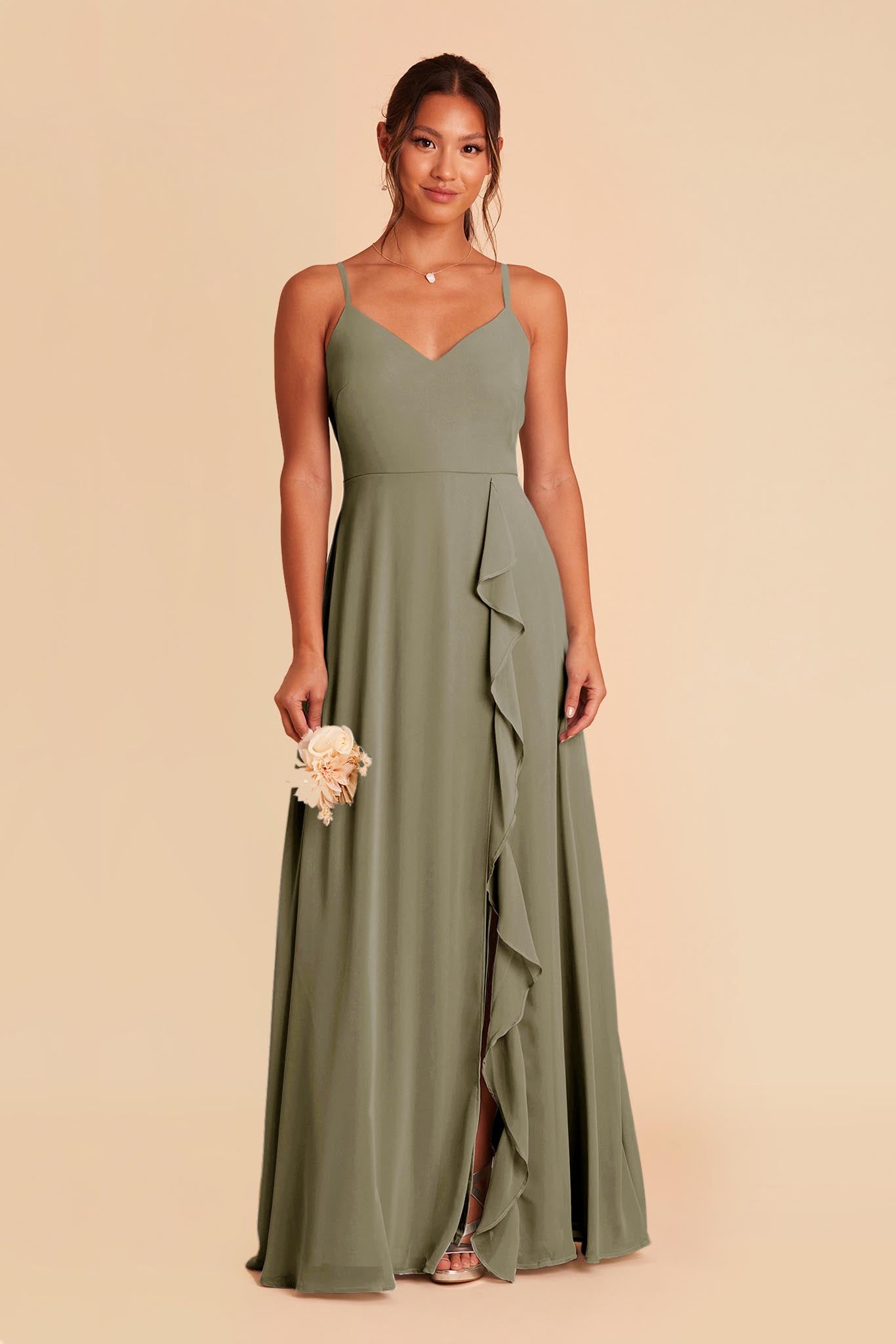 Moss colored bridesmaid outlet dresses