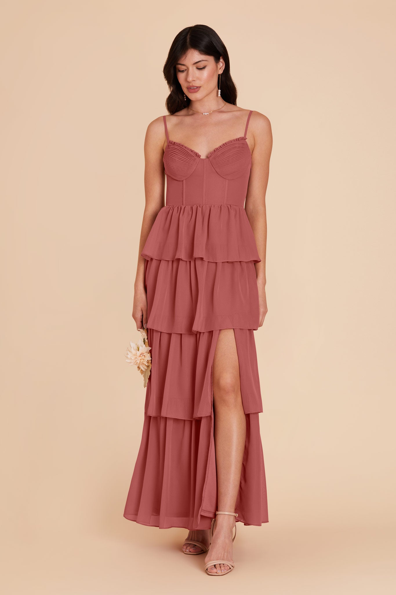 Mulberry Lola Chiffon Dress by Birdy Grey