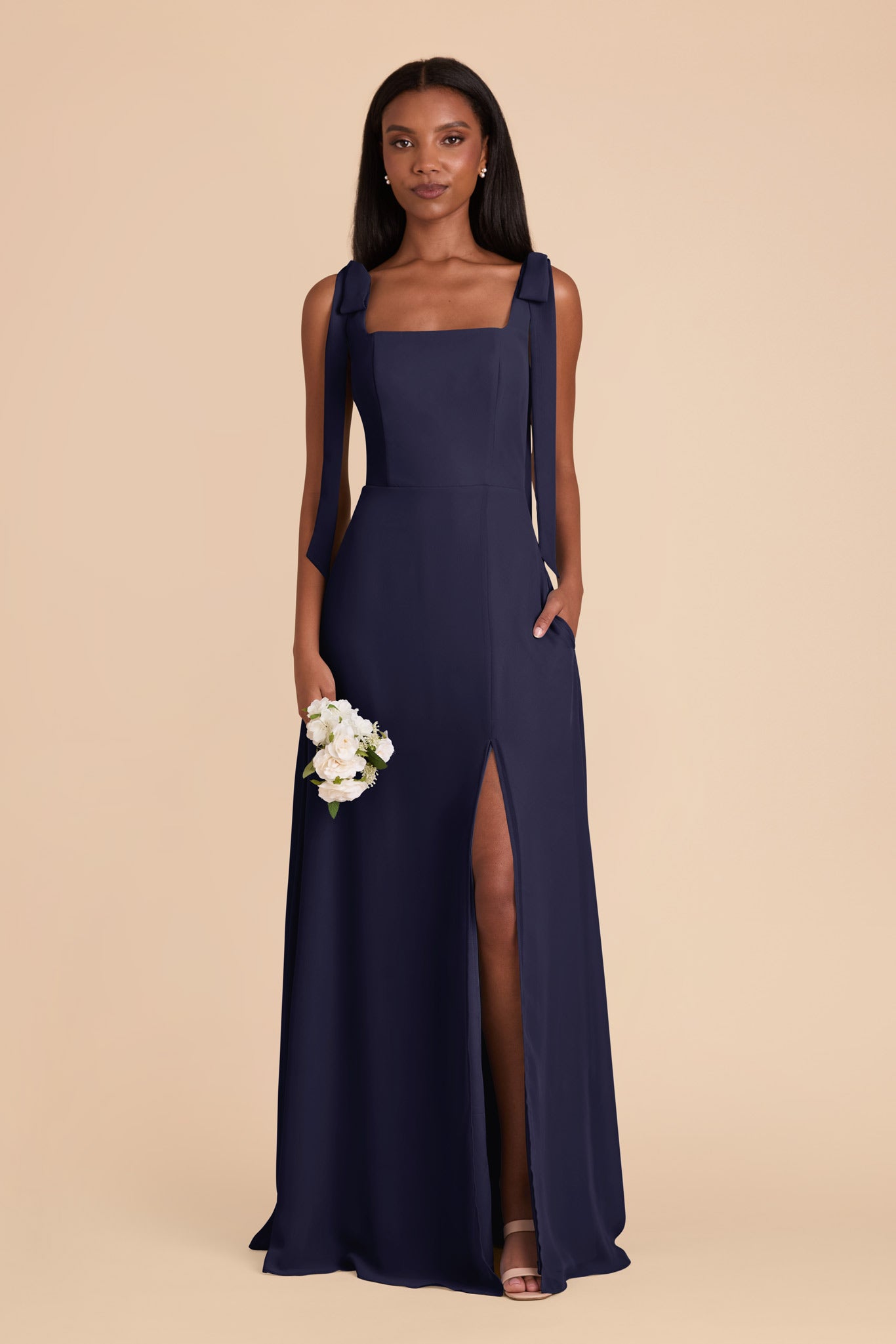 Navy Alex Convertible Chiffon Dress by Birdy Grey