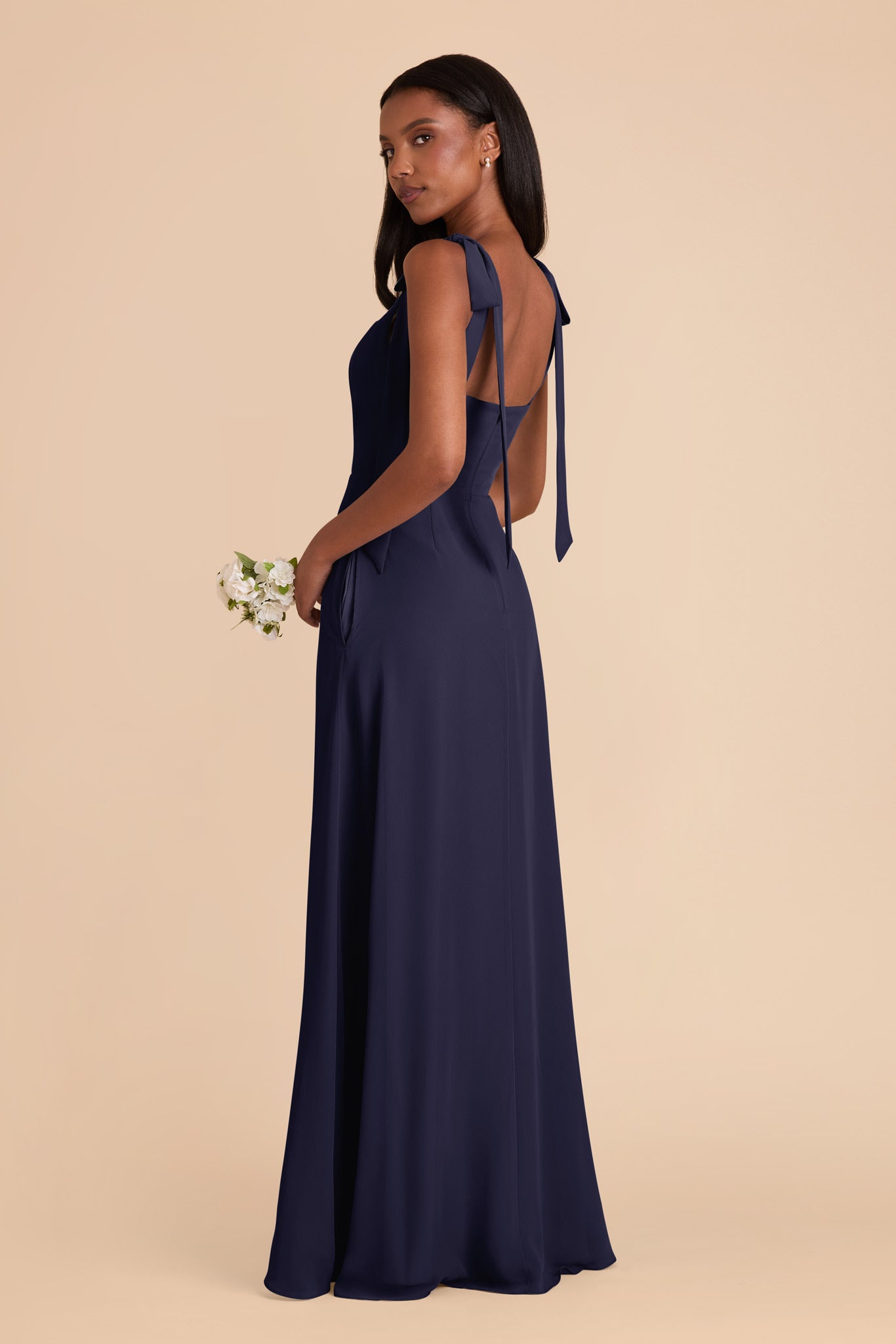 Navy Alex Convertible Chiffon Dress by Birdy Grey