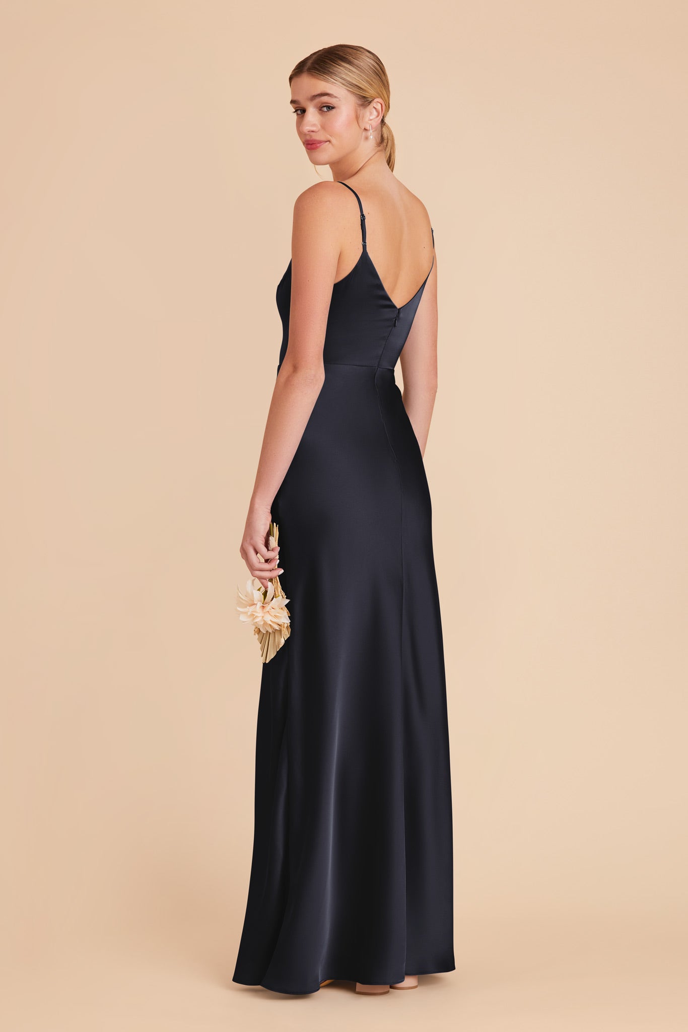 Navy Jay Matte Satin Dress by Birdy Grey