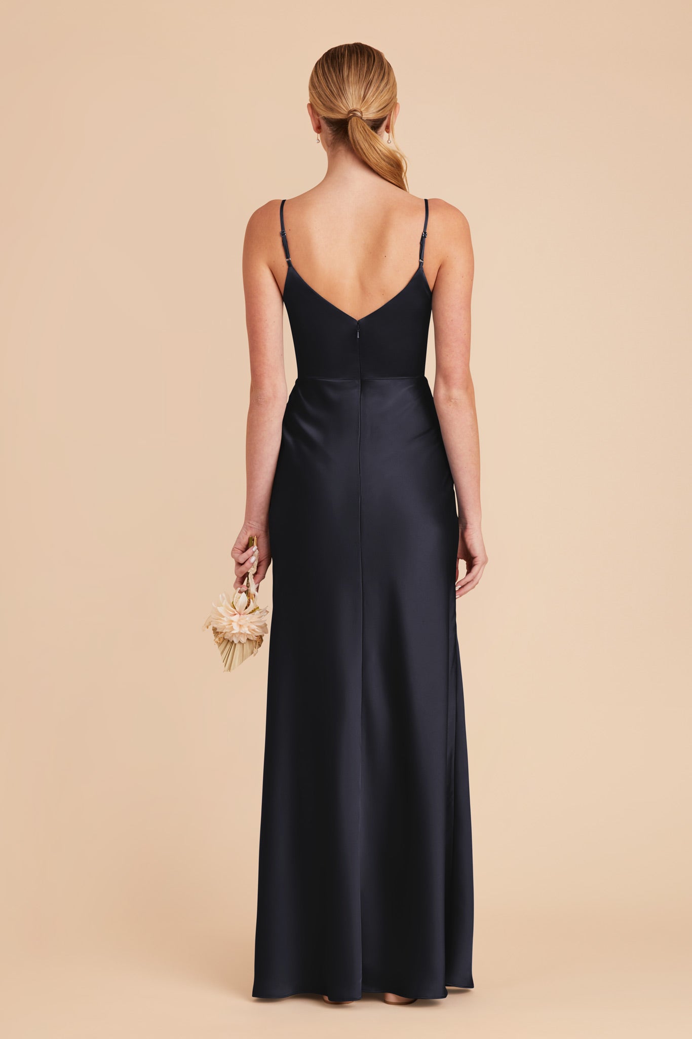 Navy Jay Matte Satin Dress by Birdy Grey