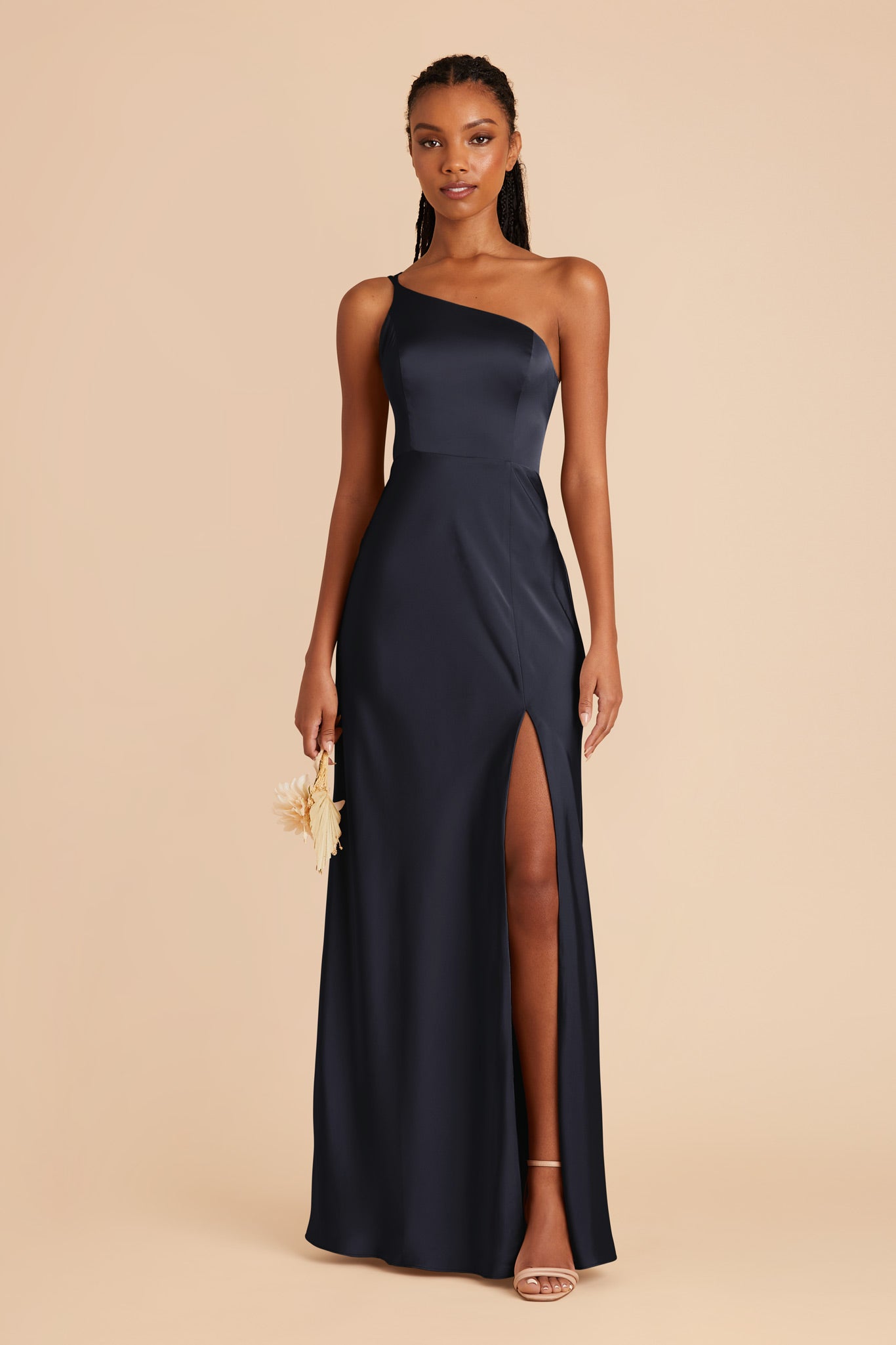 Navy Kensie Matte Satin Dress by Birdy Grey