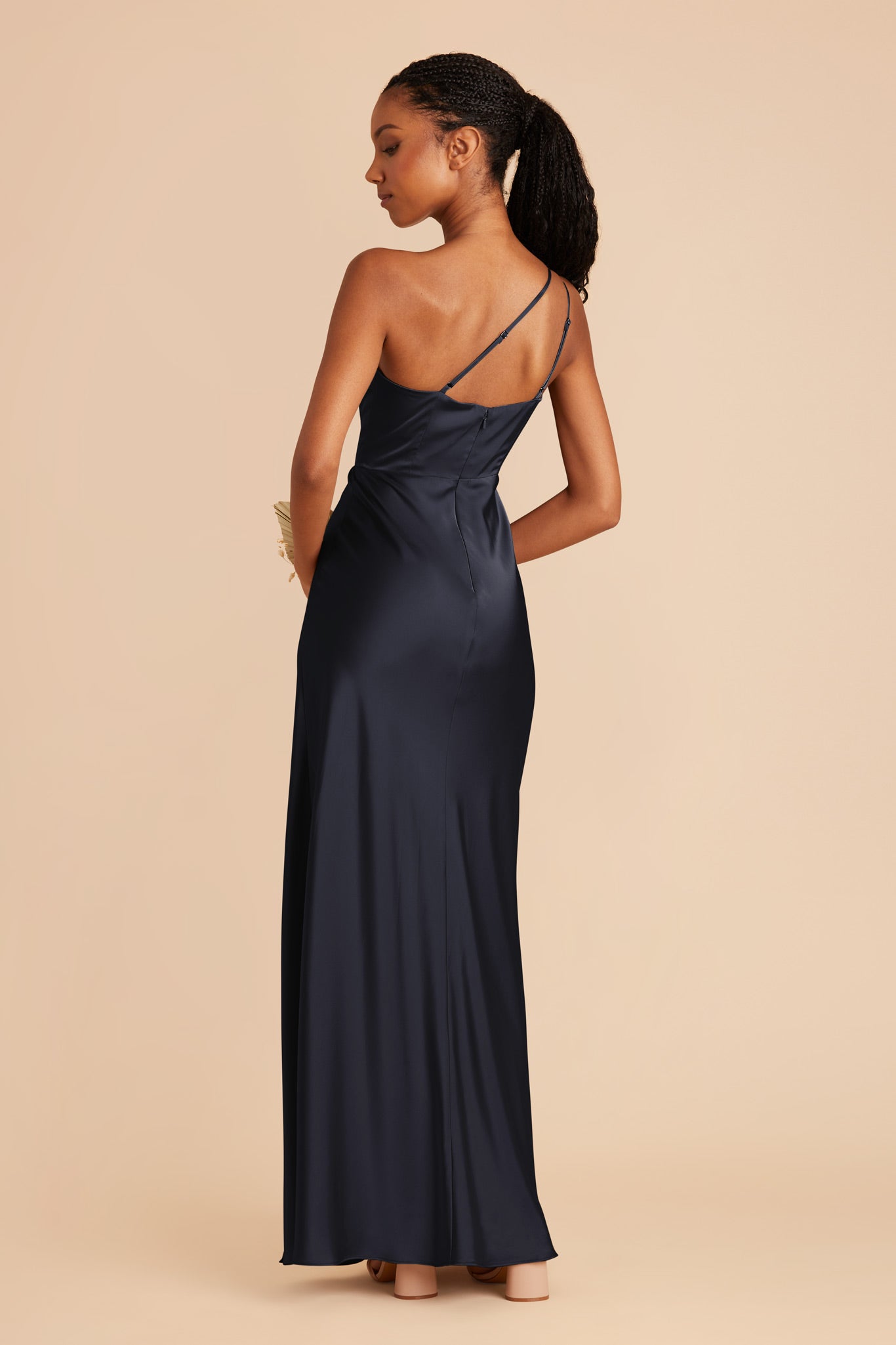 Navy Kensie Matte Satin Dress by Birdy Grey