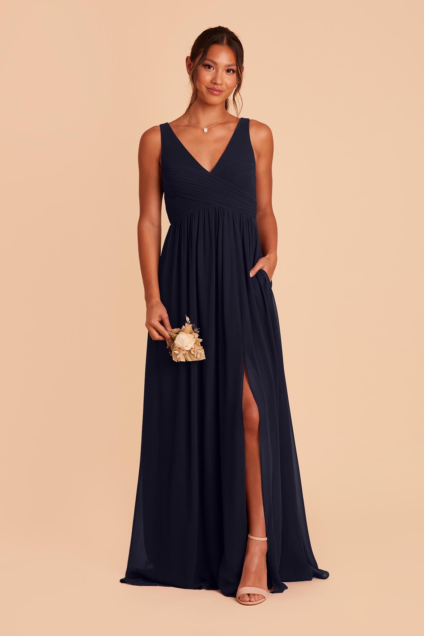 Navy Laurie Empire Dress by Birdy Grey