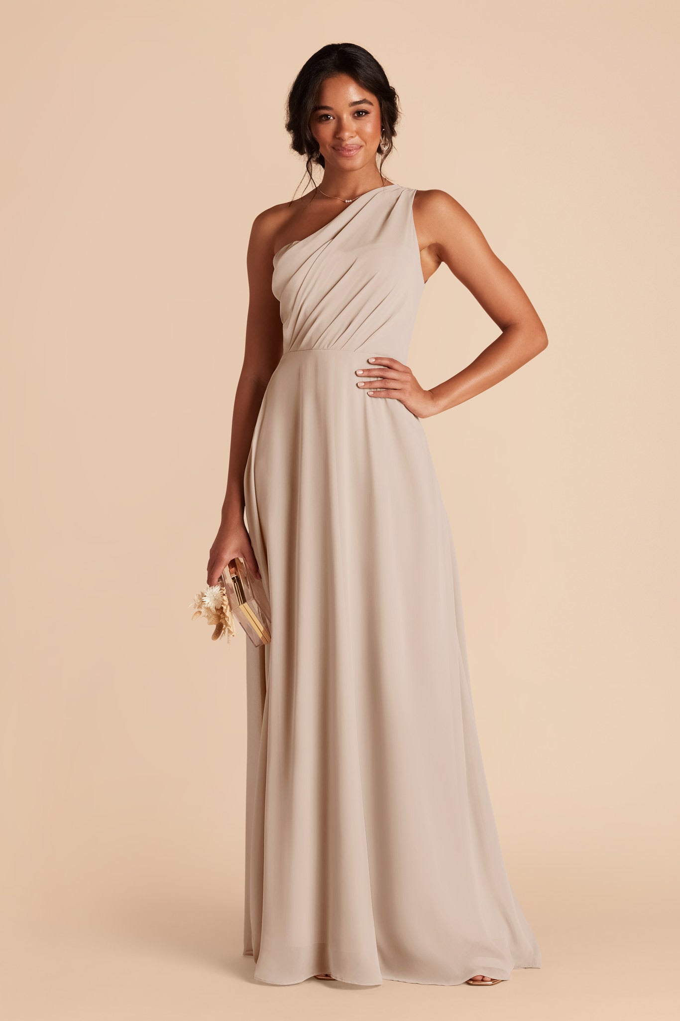 Neutral Champagne Kira Dress by Birdy Grey