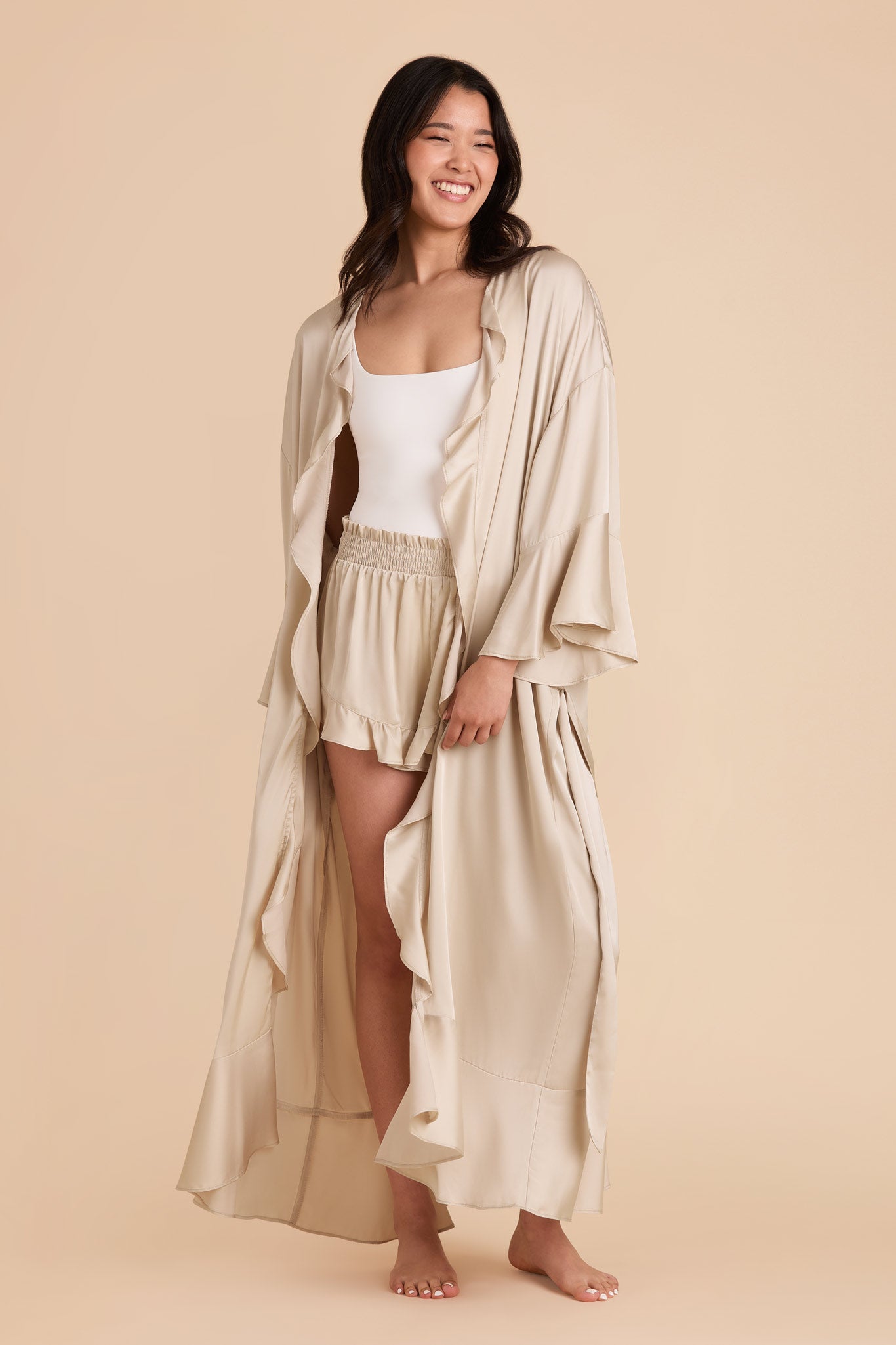 Grey bridesmaid robe sale