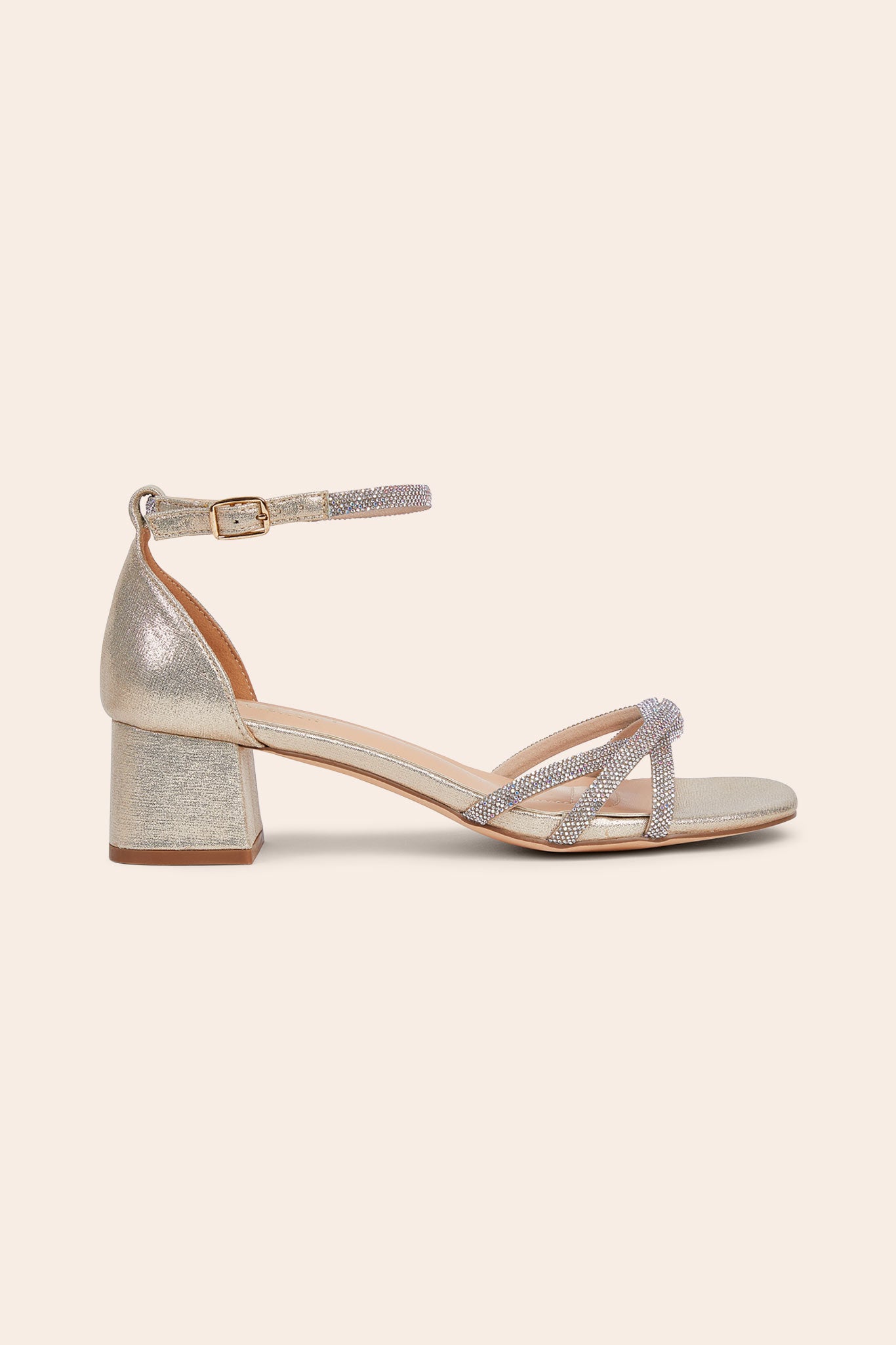 Nude Leighton Low Block Heel by Birdy Grey