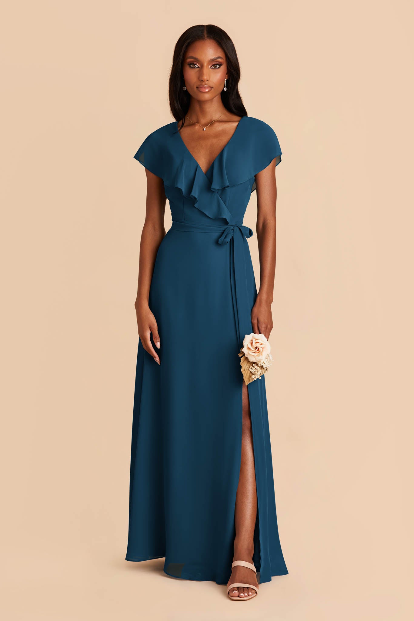 Ocean blue bridesmaid store dresses