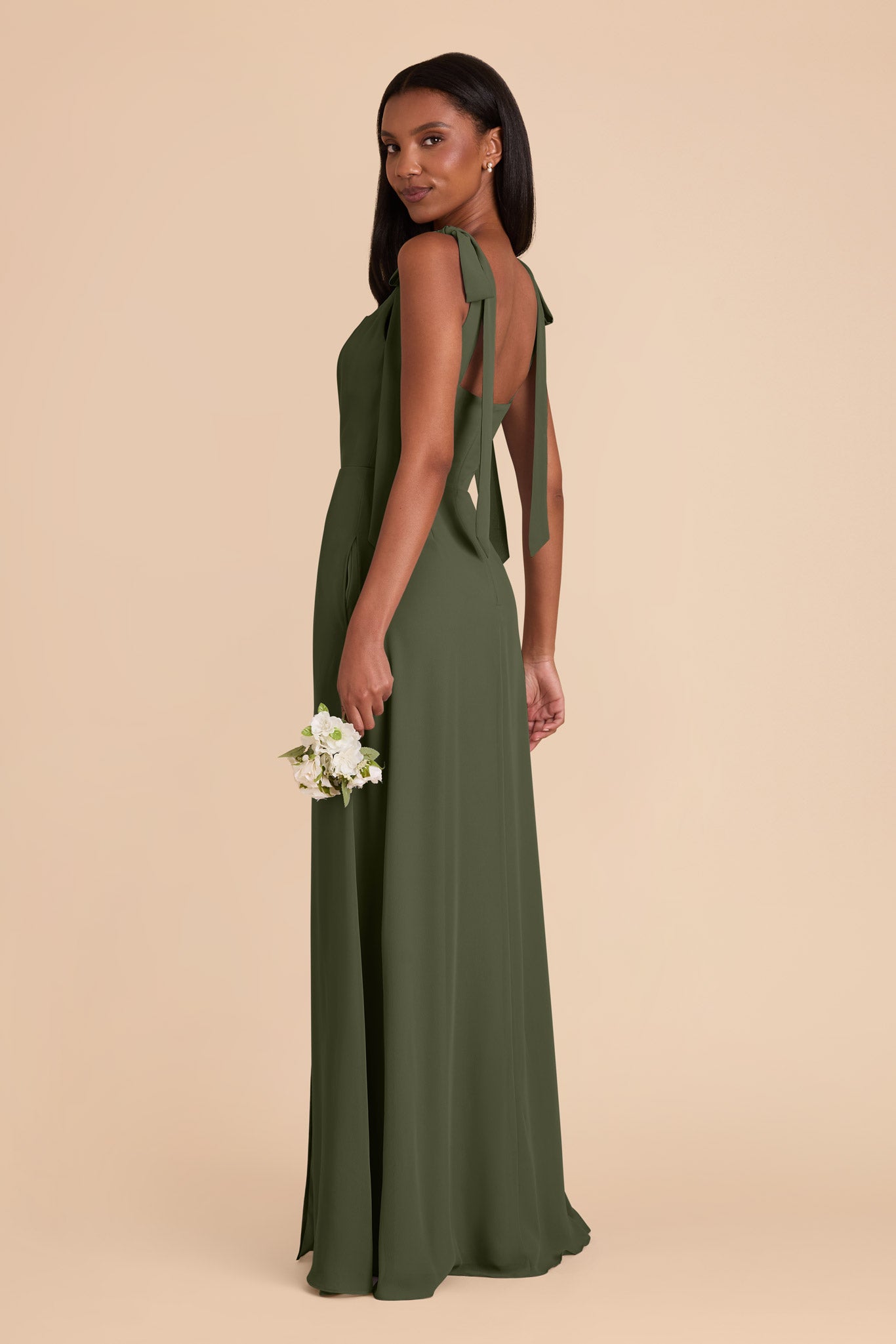 Olive Alex Convertible Chiffon Dress by Birdy Grey