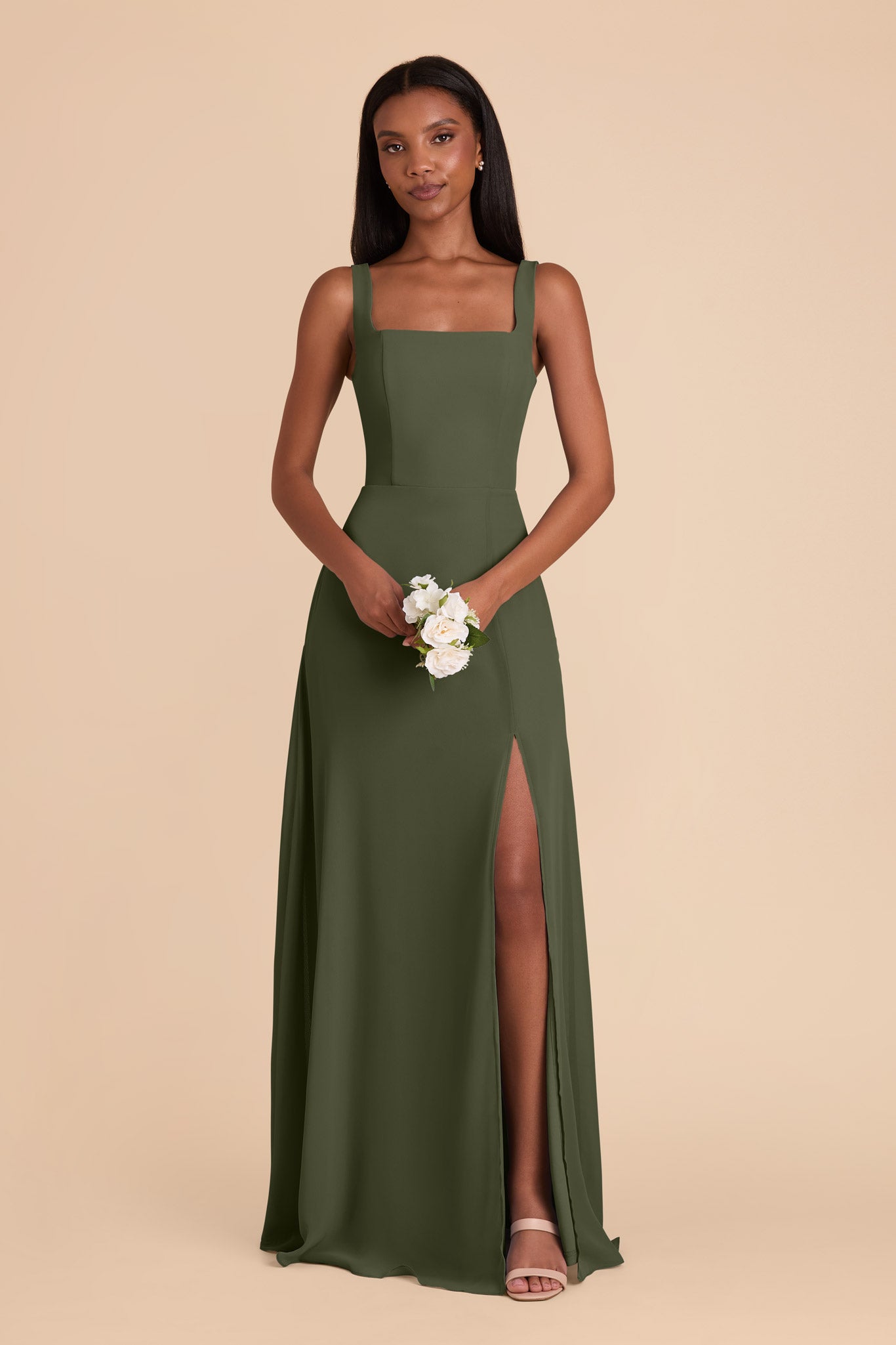 Olive Alex Convertible Chiffon Dress by Birdy Grey