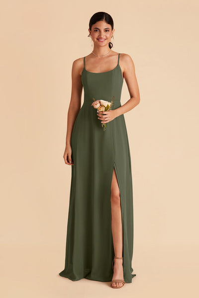 Olive Amy Chiffon Dress by Birdy Grey