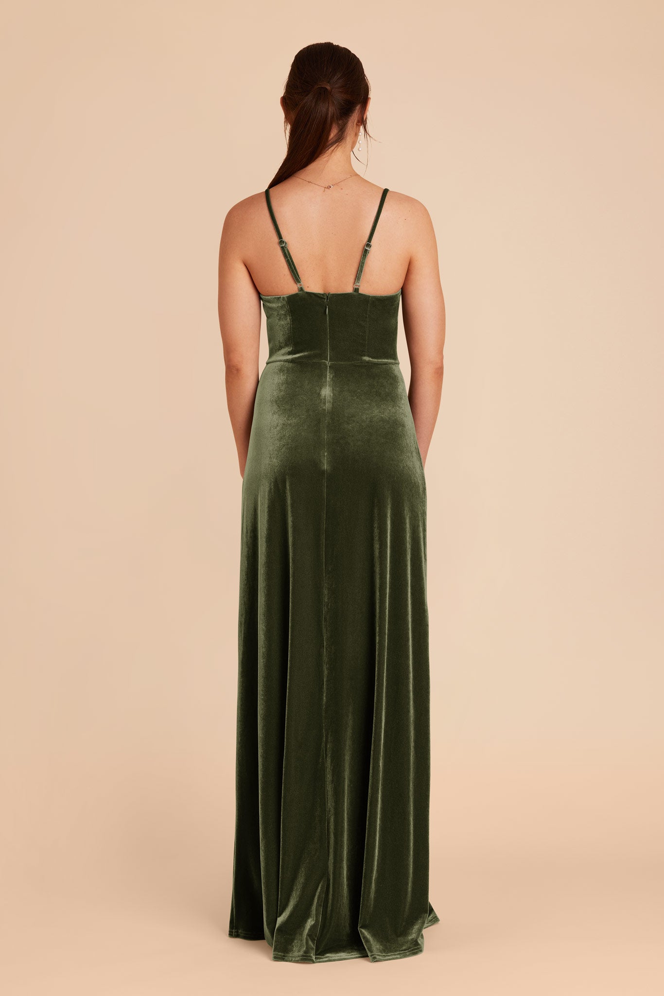 Olive Ash Velvet Dress by Birdy Grey