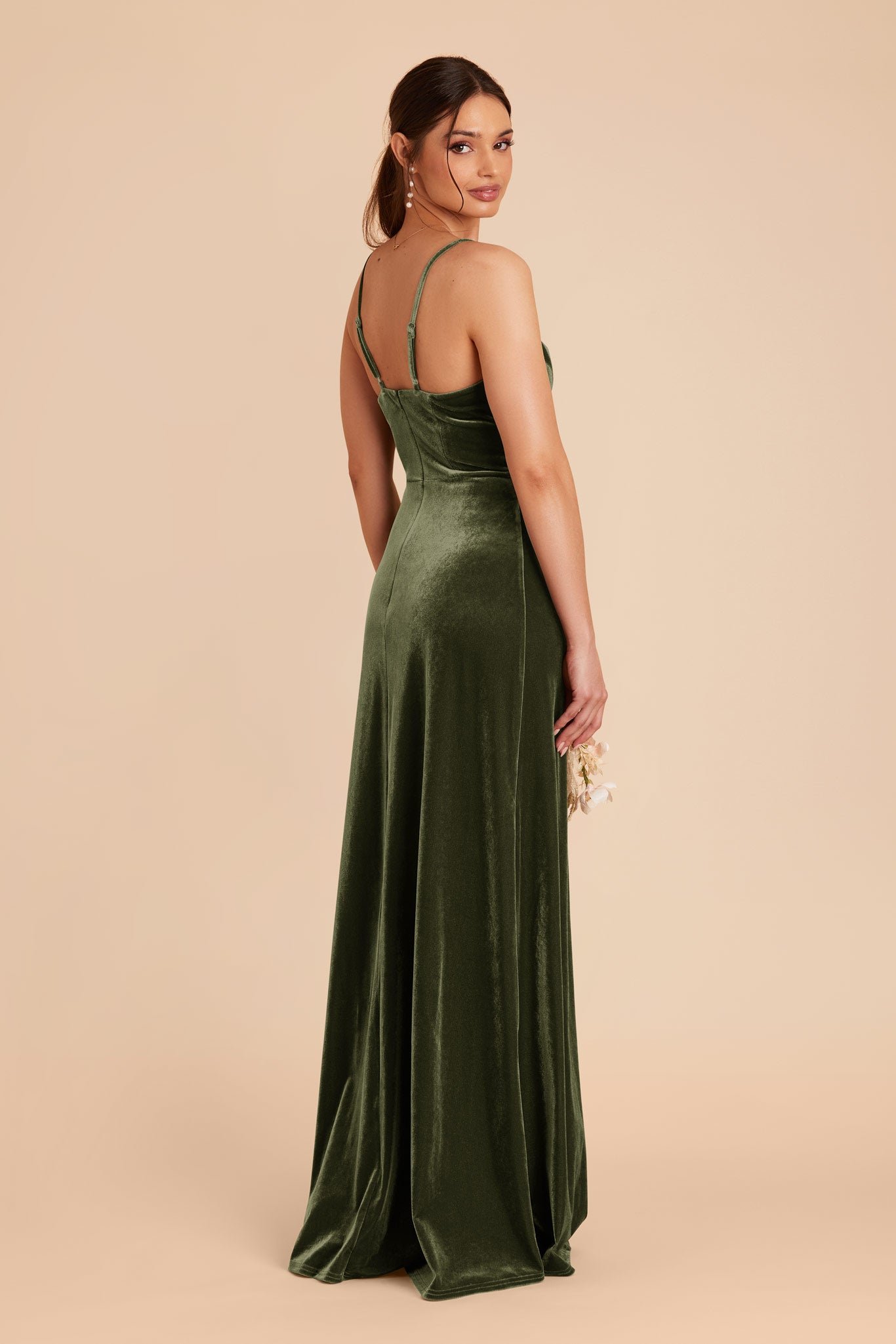 Olive Ash Velvet Dress by Birdy Grey