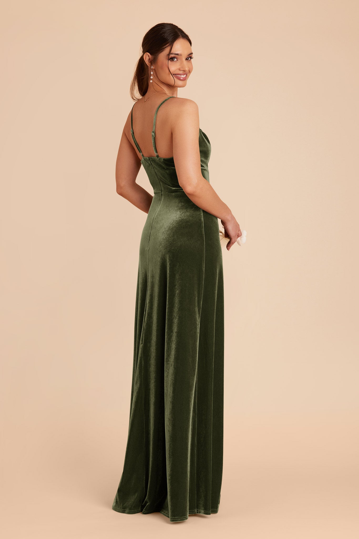 Olive Ash Velvet Dress by Birdy Grey