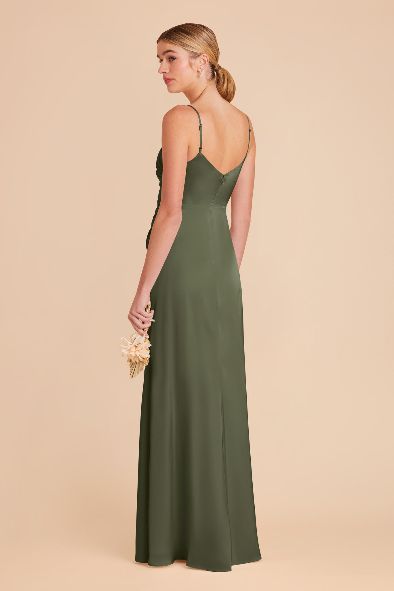 Olive Catherine Matte Satin Dress by Birdy Grey