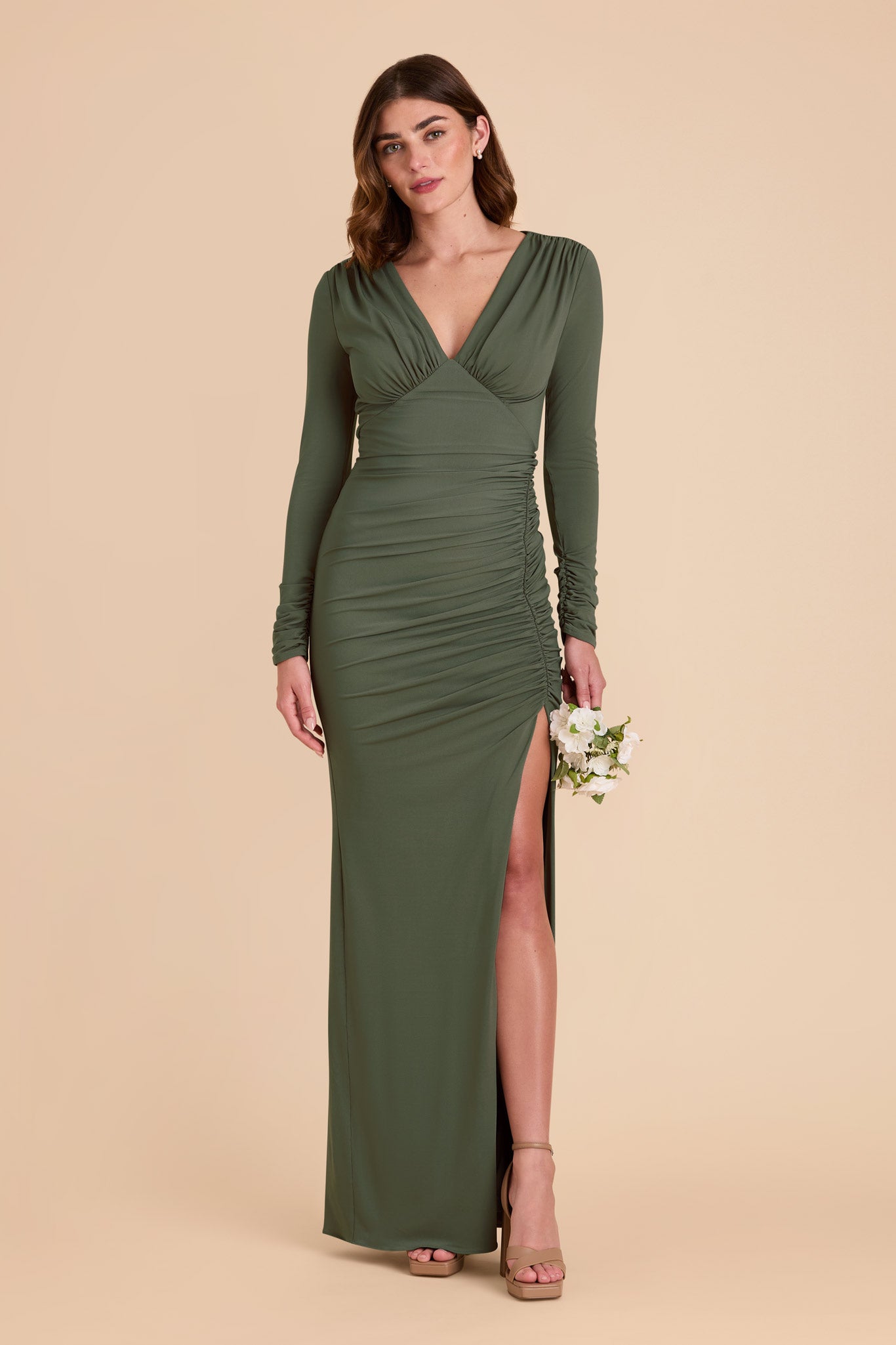 Olive Emmy Luxe Knit Dress by Birdy Grey