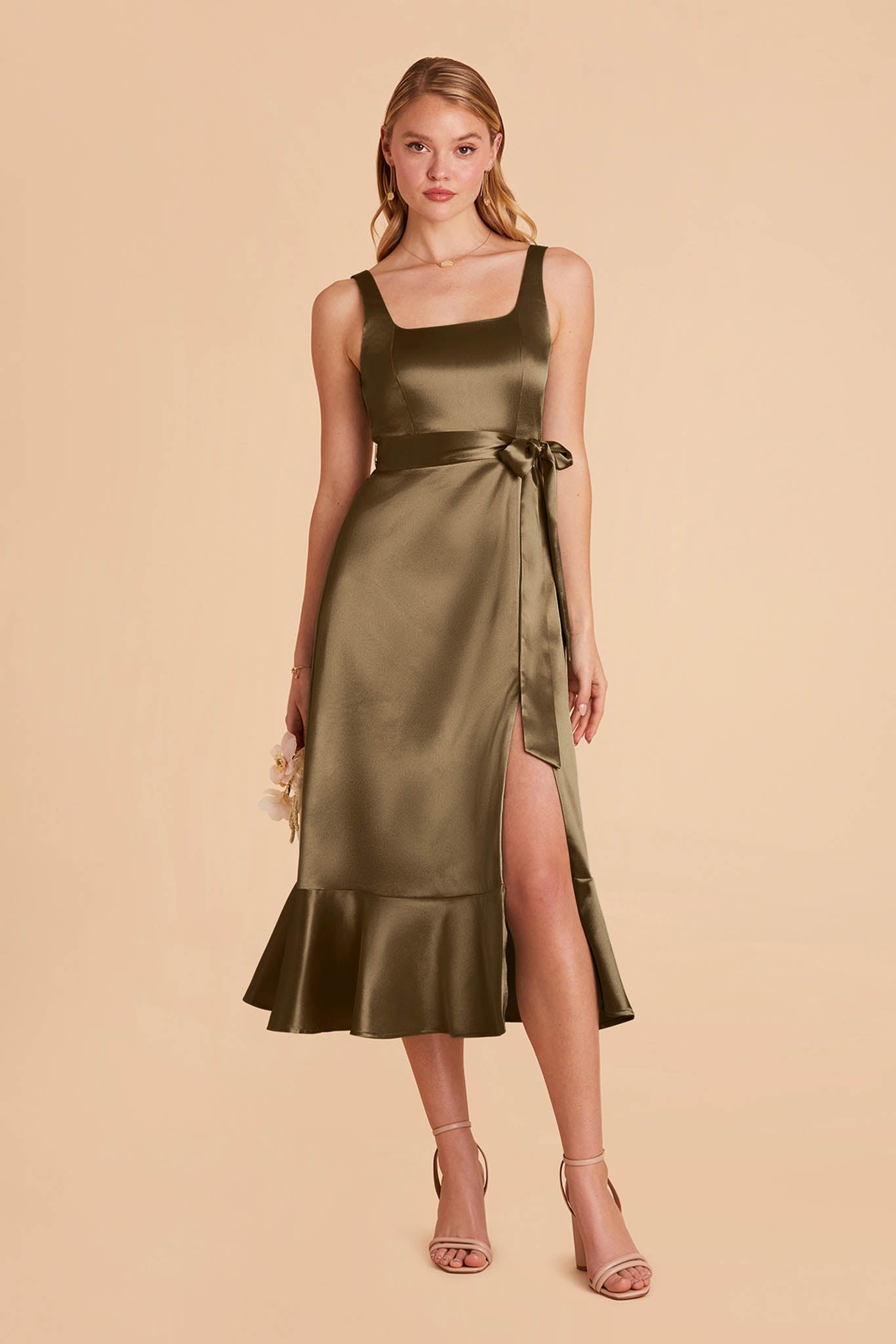 Olive Eugenia Convertible Midi Dress by Birdy Grey