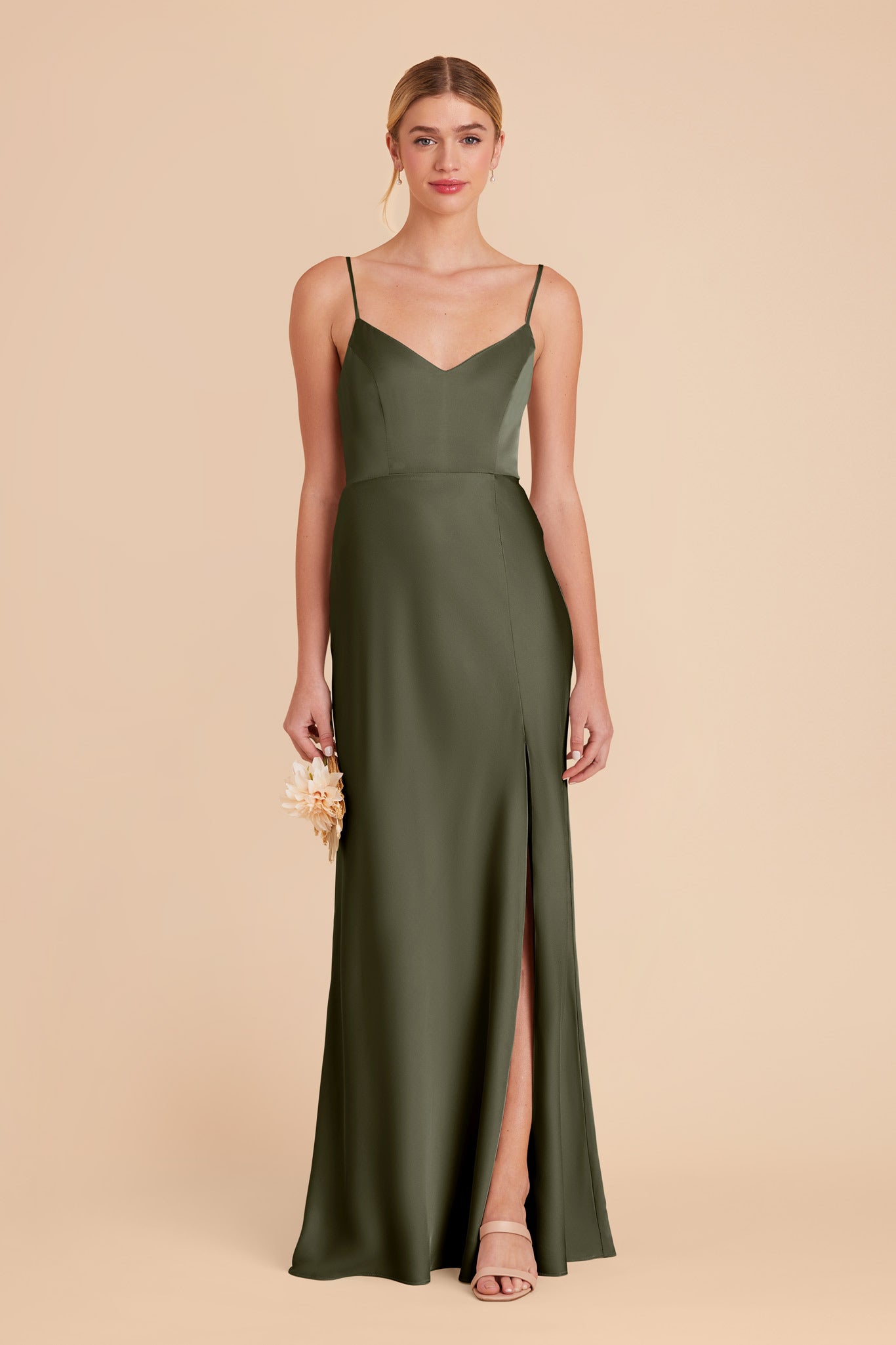 Olive Jay Matte Satin Dress by Birdy Grey