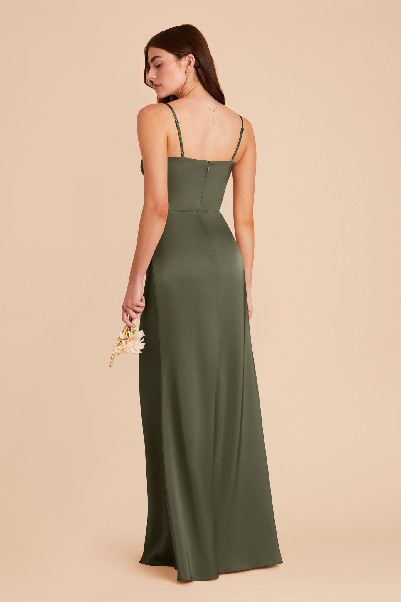 Olive Jennifer Matte Satin Dress by Birdy Grey