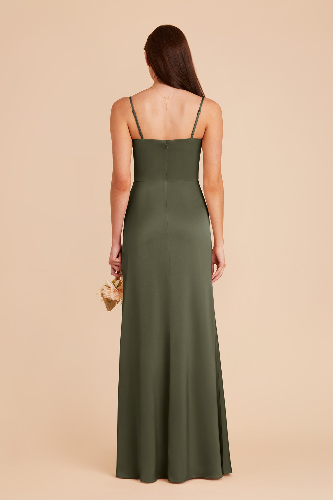 Olive Jennifer Matte Satin Dress by Birdy Grey