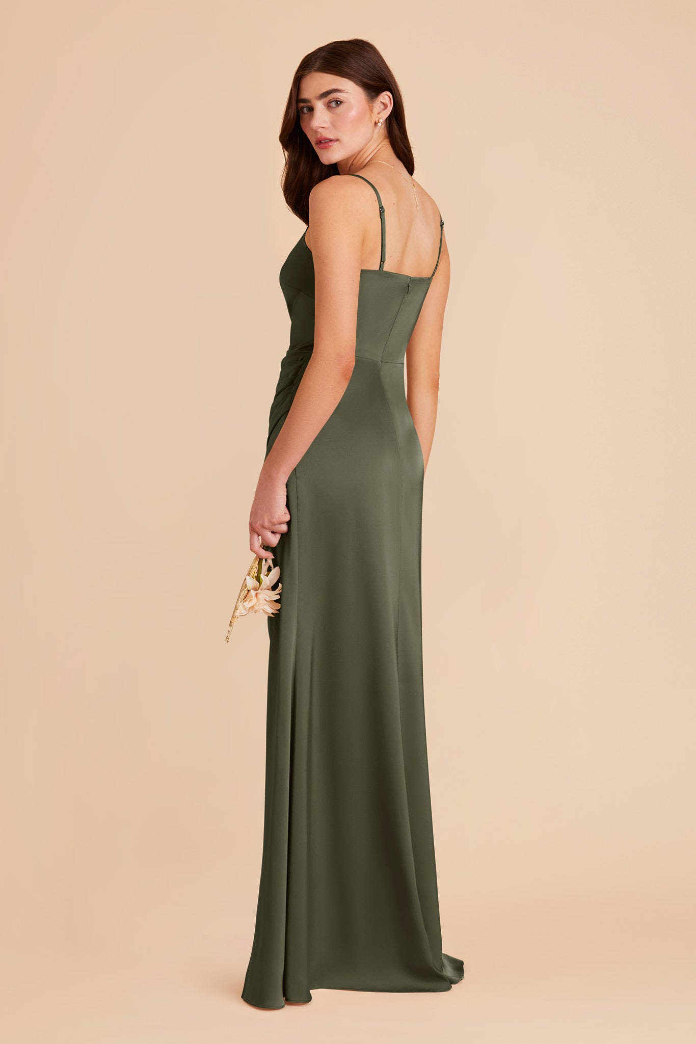 Olive Jennifer Matte Satin Dress by Birdy Grey