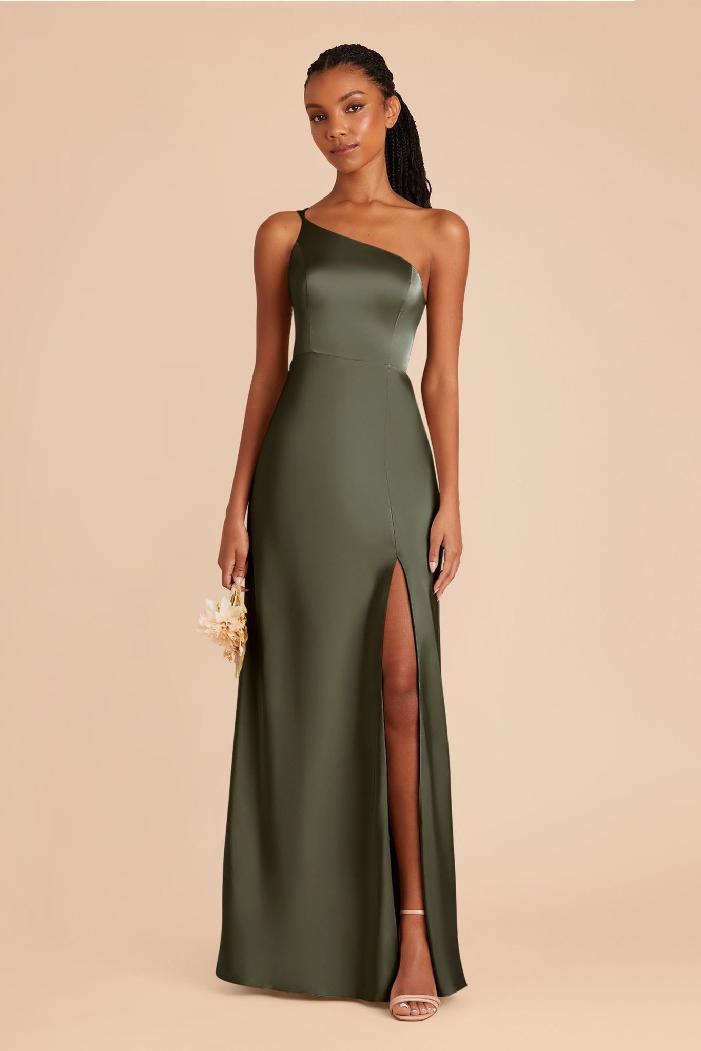 Olive Kensie Matte Satin Dress by Birdy Grey