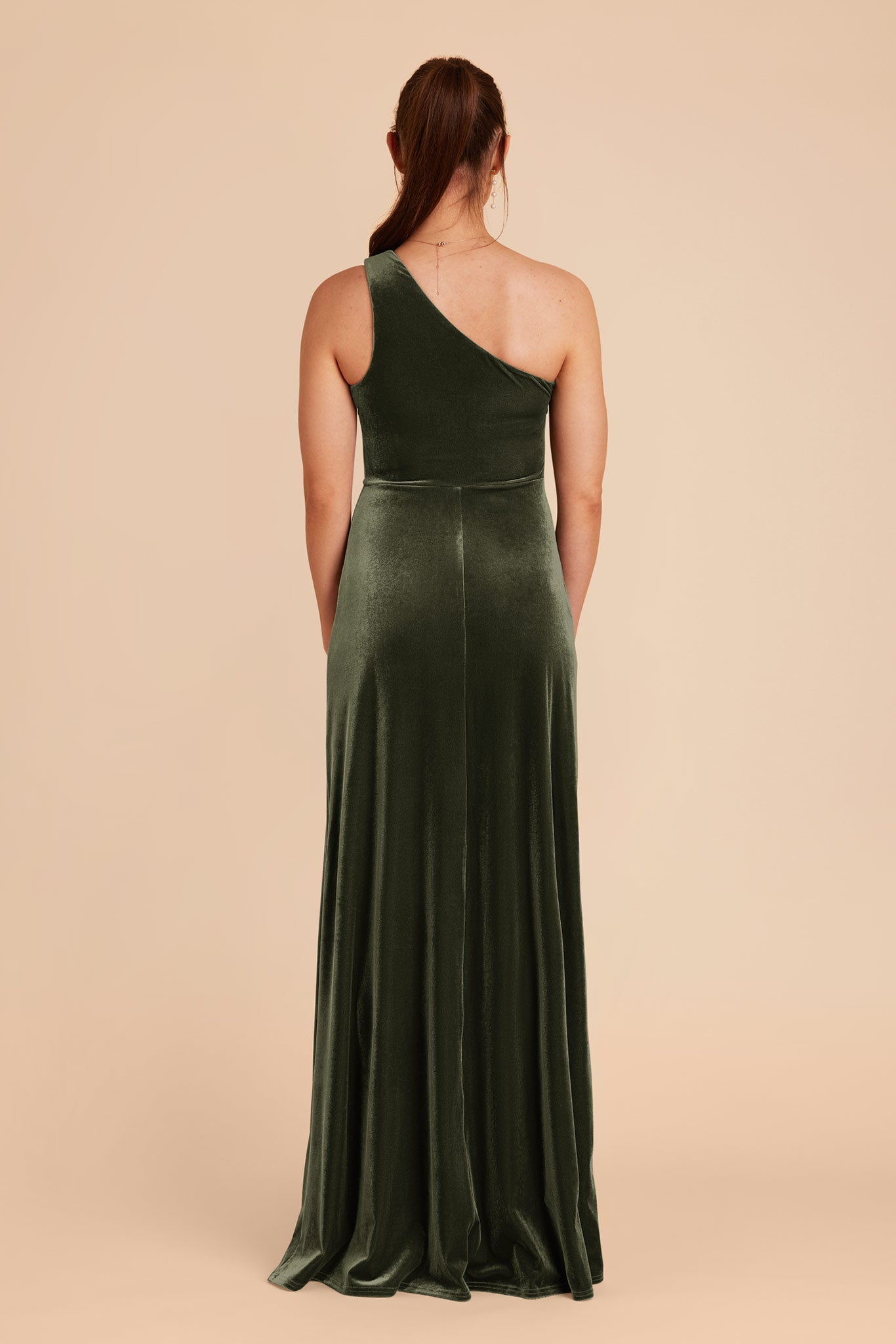 Olive Kira Velvet Dress by Birdy Grey